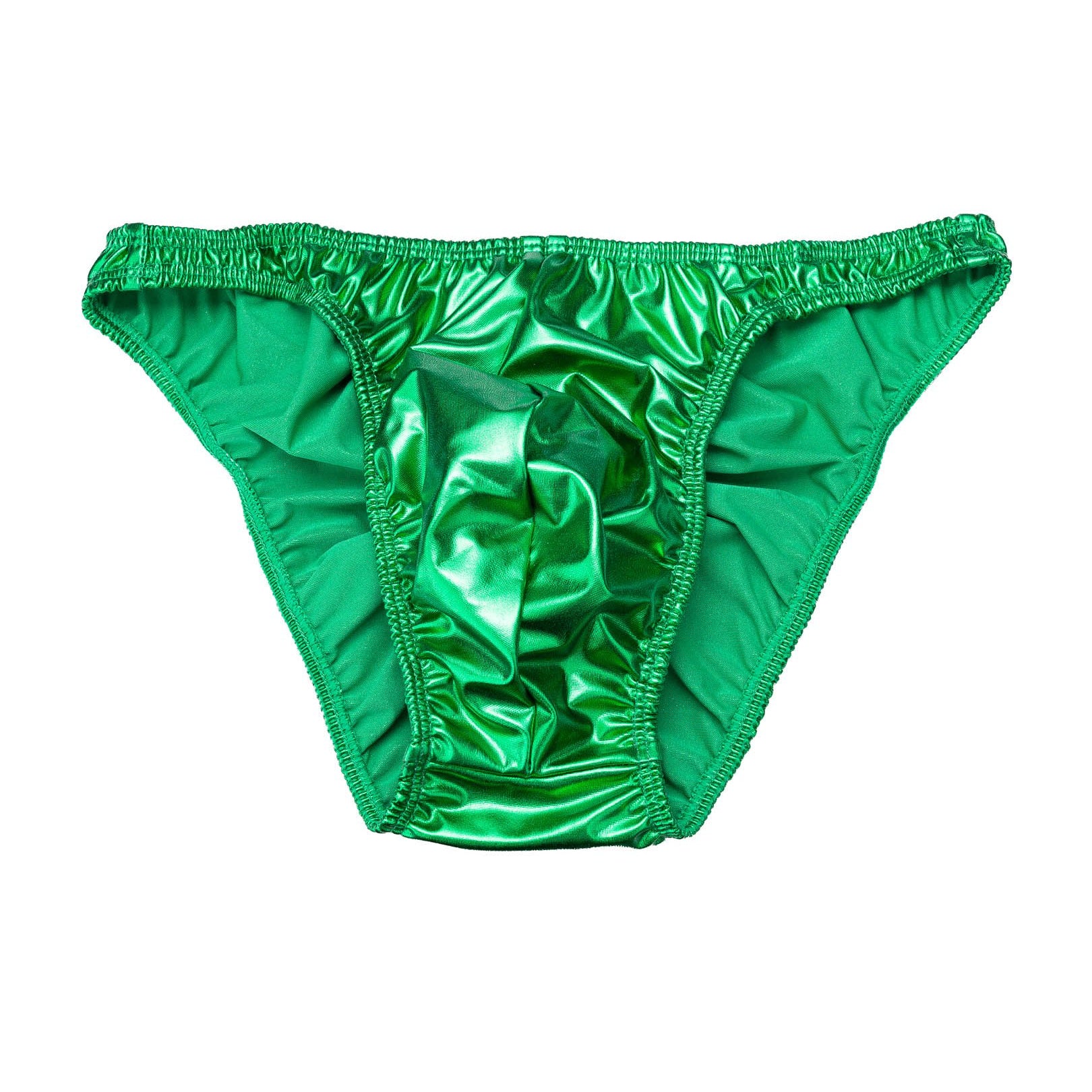 Men's Pro Bodybuilding Posing Trunks with Scrunch Butt Green Gym Competition | Iron Tanks