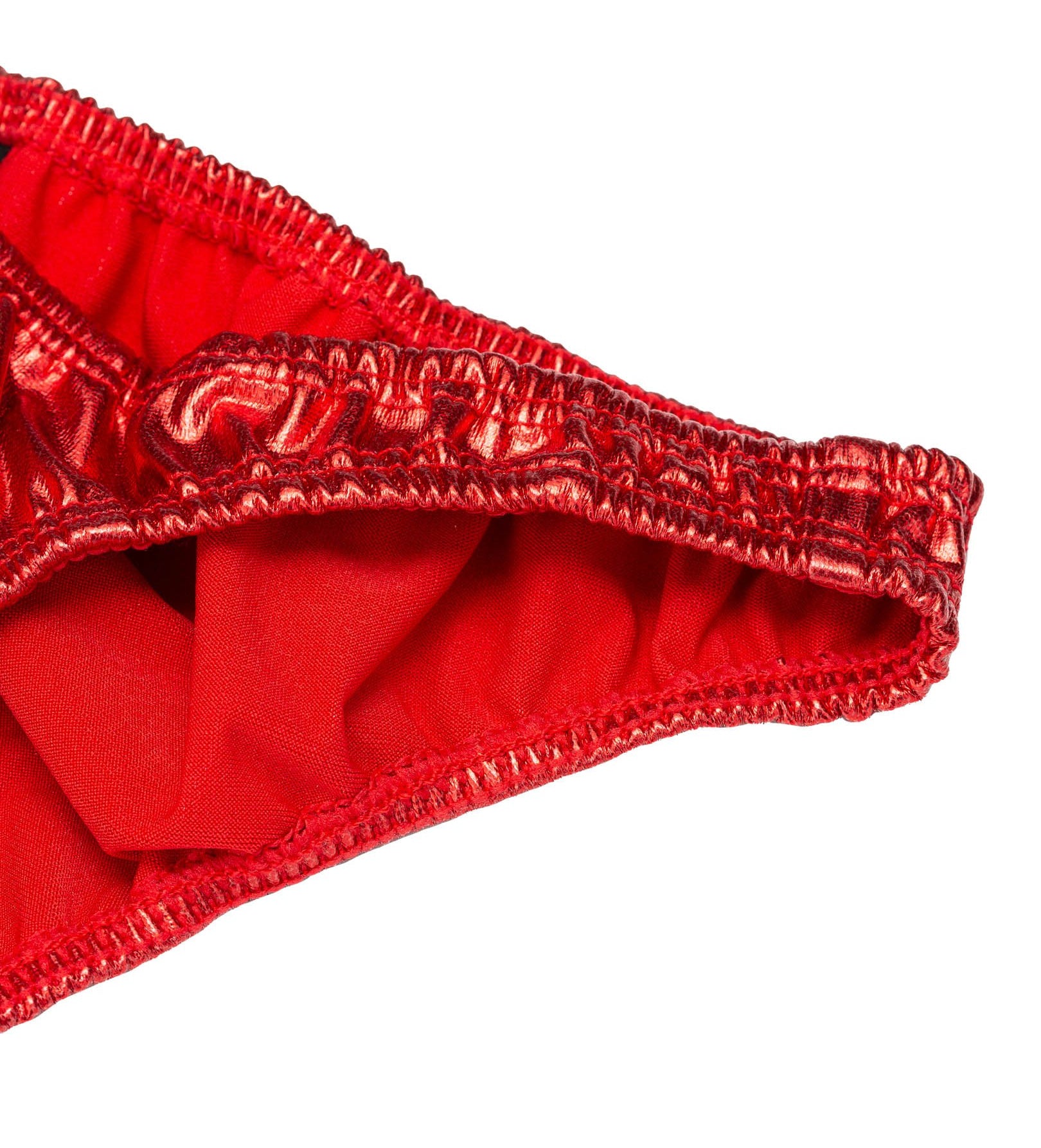 Men's Pro Bodybuilding Posing Trunks with Scrunch Butt Red Gym Competition | Iron Tanks