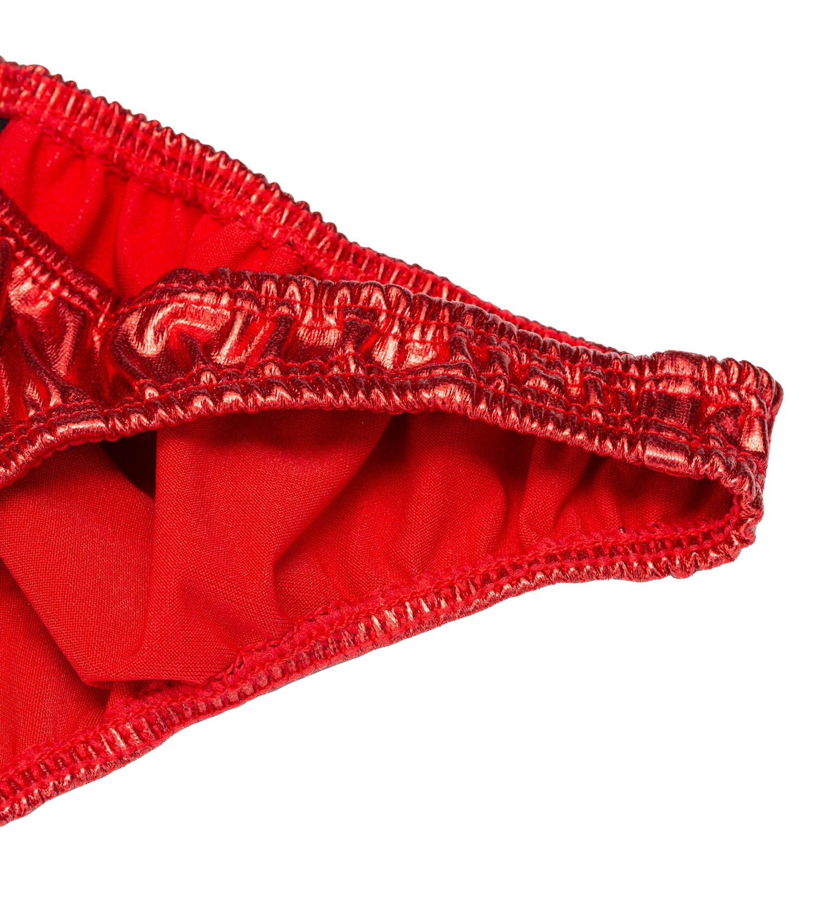 Men's Pro Bodybuilding Posing Trunks with Scrunch Butt Red Gym Competition | Iron Tanks