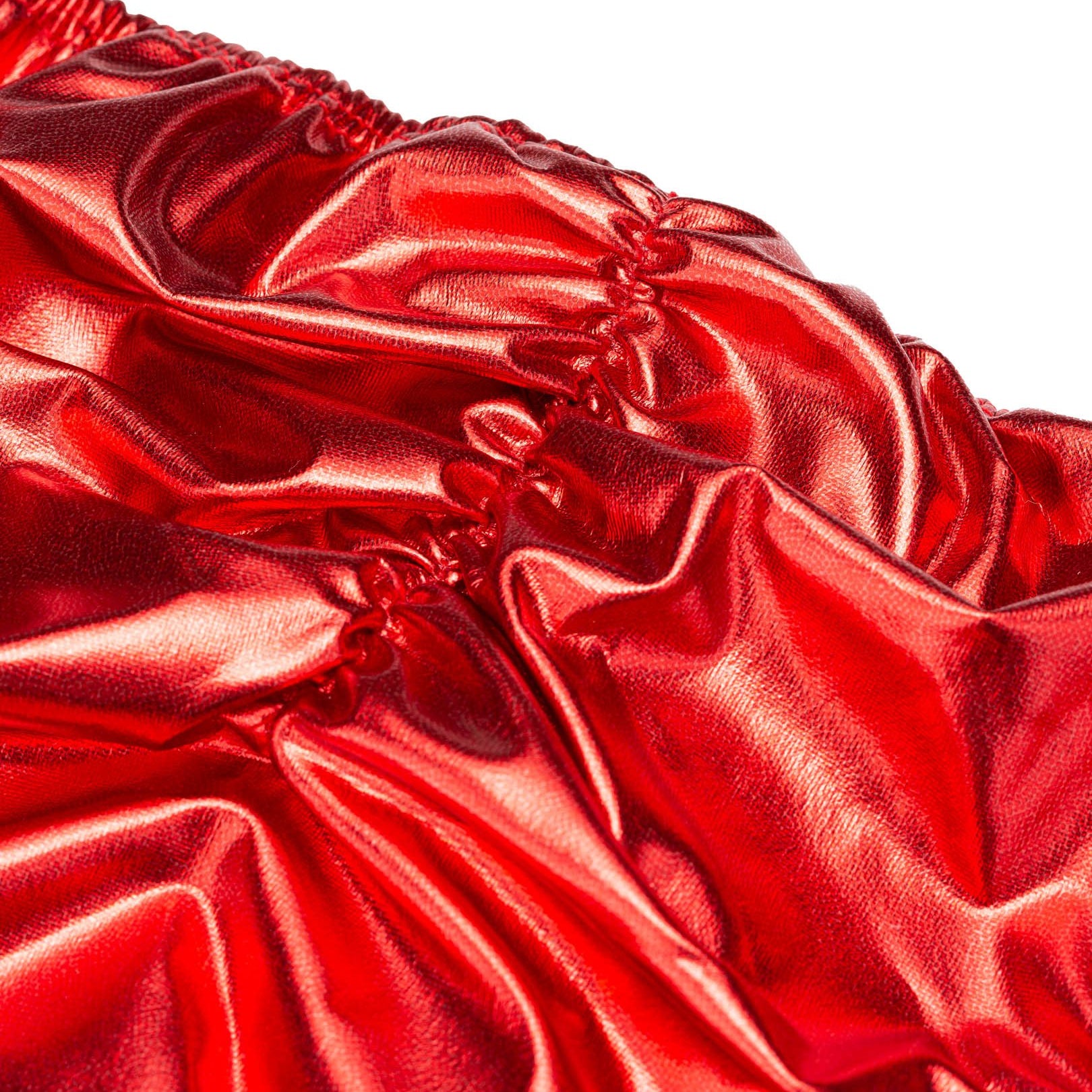 Men's Pro Bodybuilding Posing Trunks with Scrunch Butt Red Gym Competition | Iron Tanks