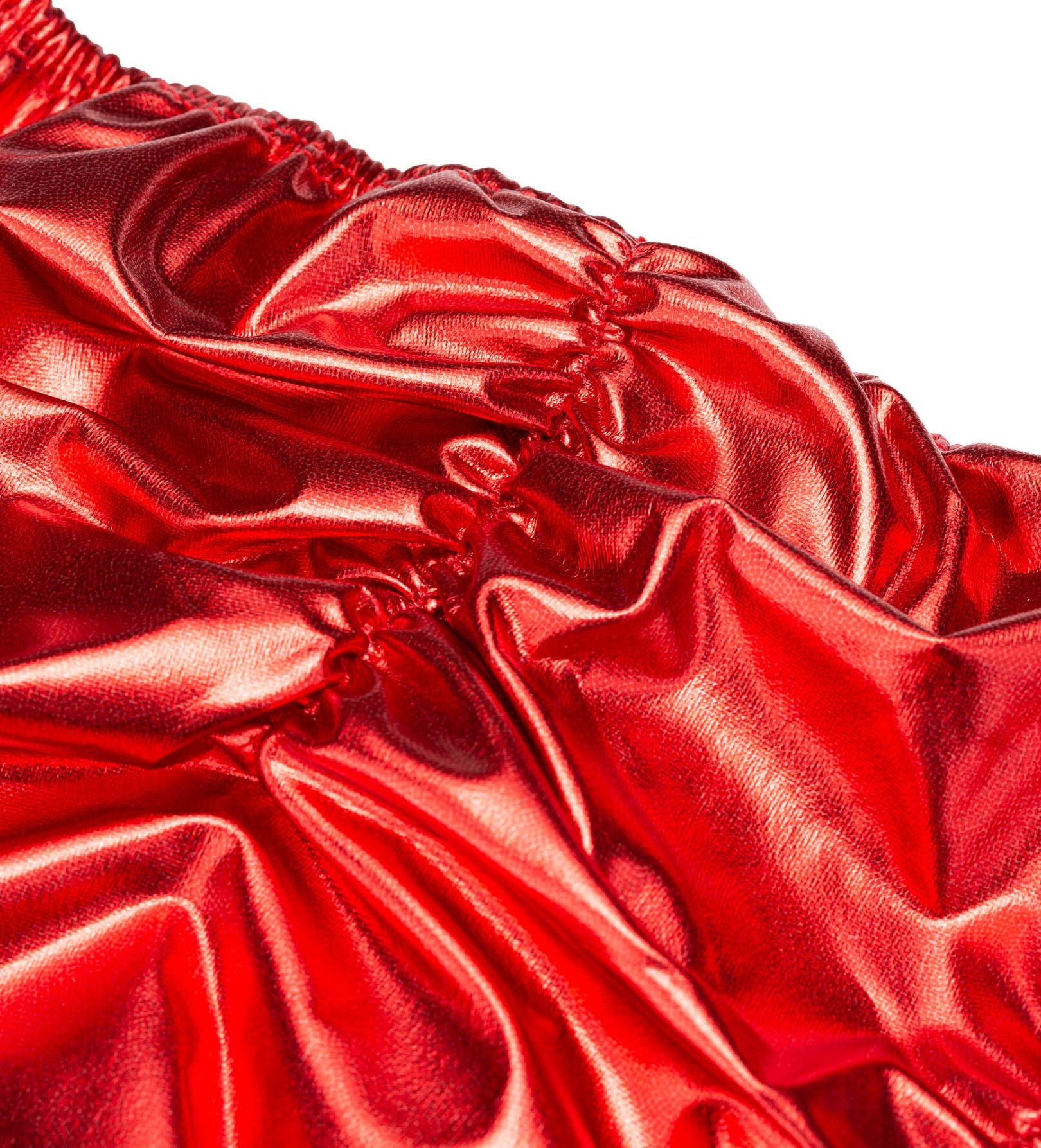 Men's Pro Bodybuilding Posing Trunks with Scrunch Butt Red Gym Competition | Iron Tanks