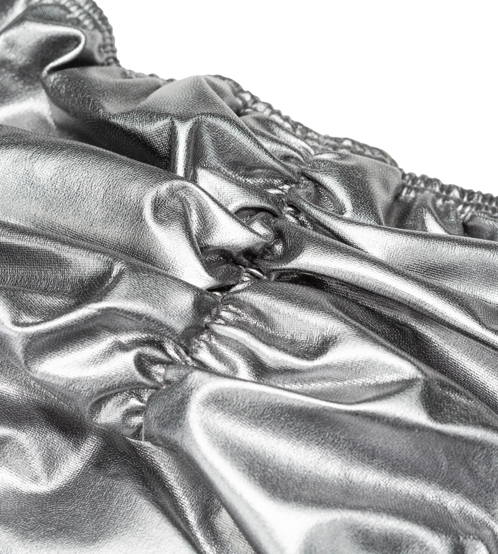 Men's Pro Bodybuilding Posing Trunks with Scrunch Butt Silver Gym Stage | Iron Tanks