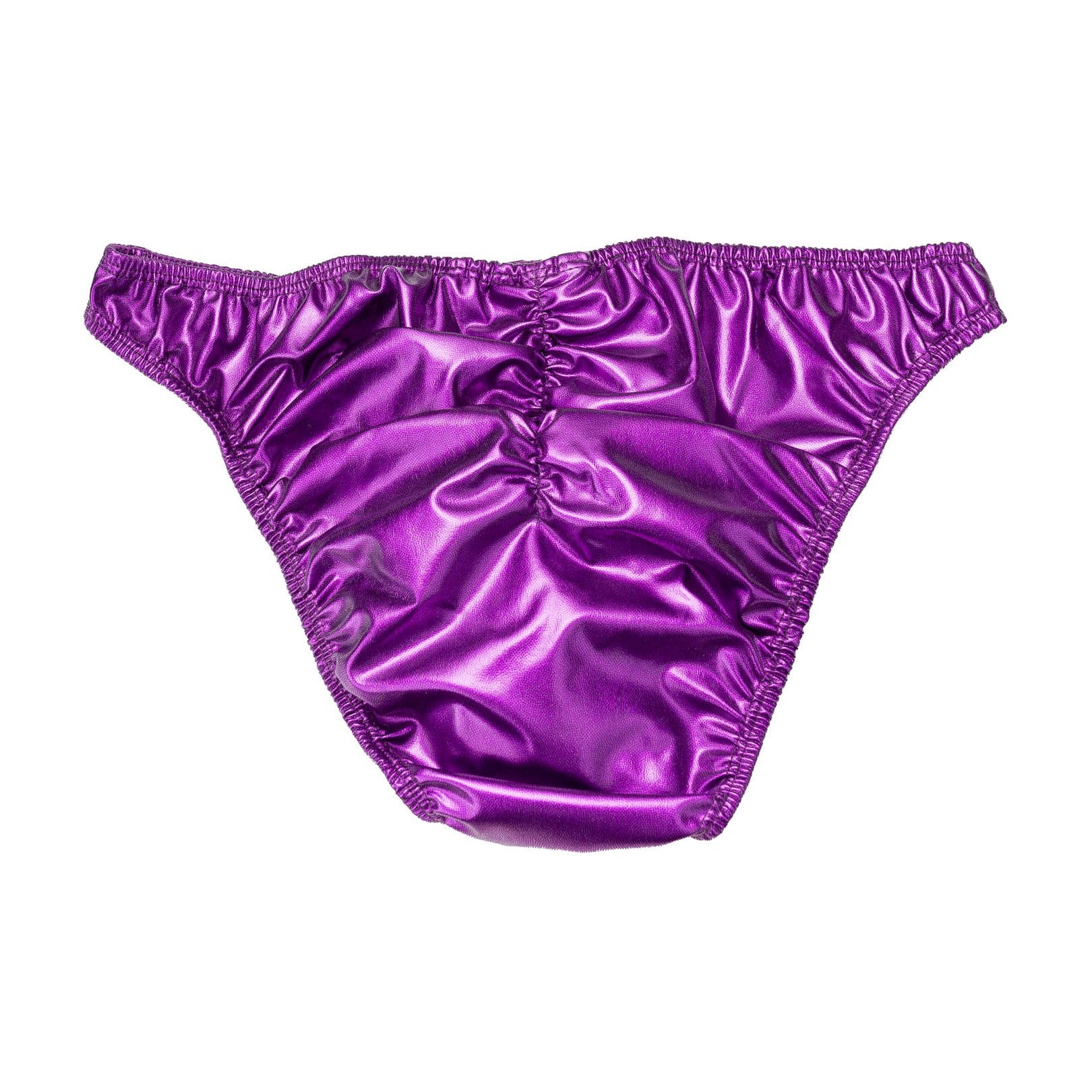 Men's Pro Bodybuilding Posing Trunks with Scrunch Butt Violet Gym Competition | Iron Tanks