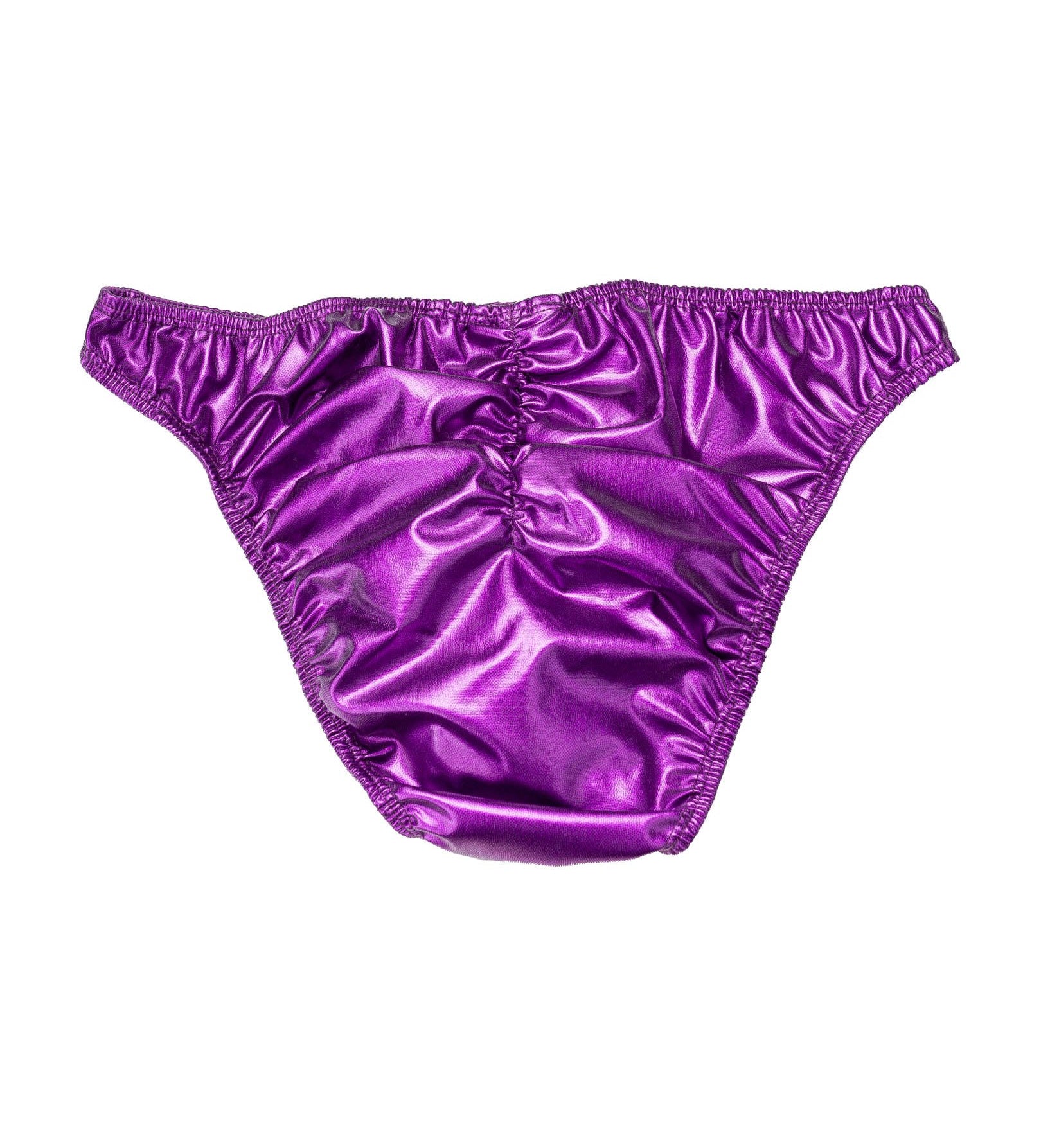 Men's Pro Bodybuilding Posing Trunks with Scrunch Butt Violet Gym Competition | Iron Tanks