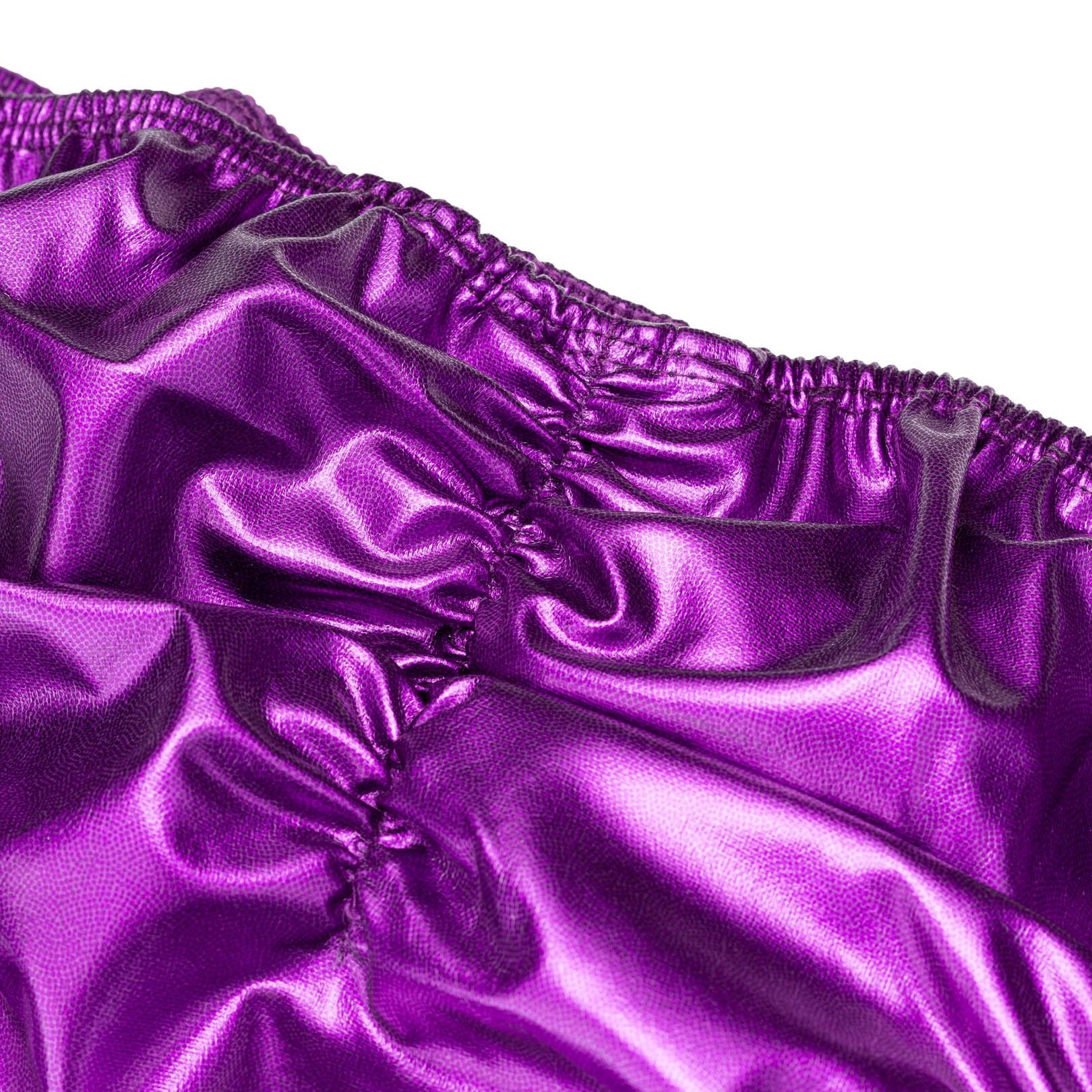 Men's Pro Bodybuilding Posing Trunks with Scrunch Butt Violet Gym Competition | Iron Tanks