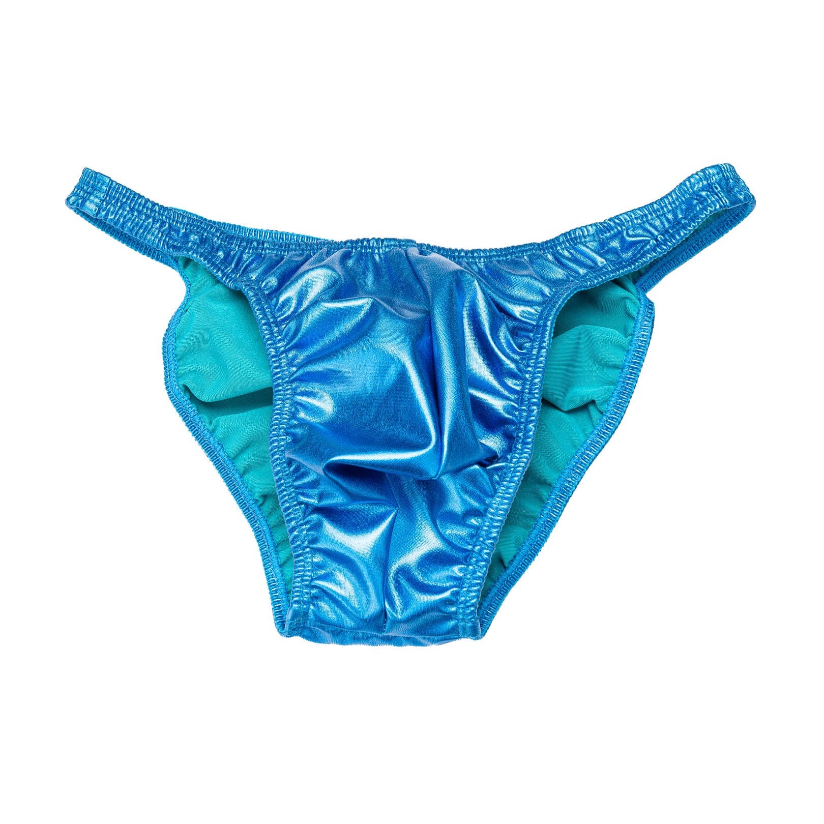 Men's Pro Cut Bodybuilding Posing Trunks Blue | Gym Stage | Iron Tanks