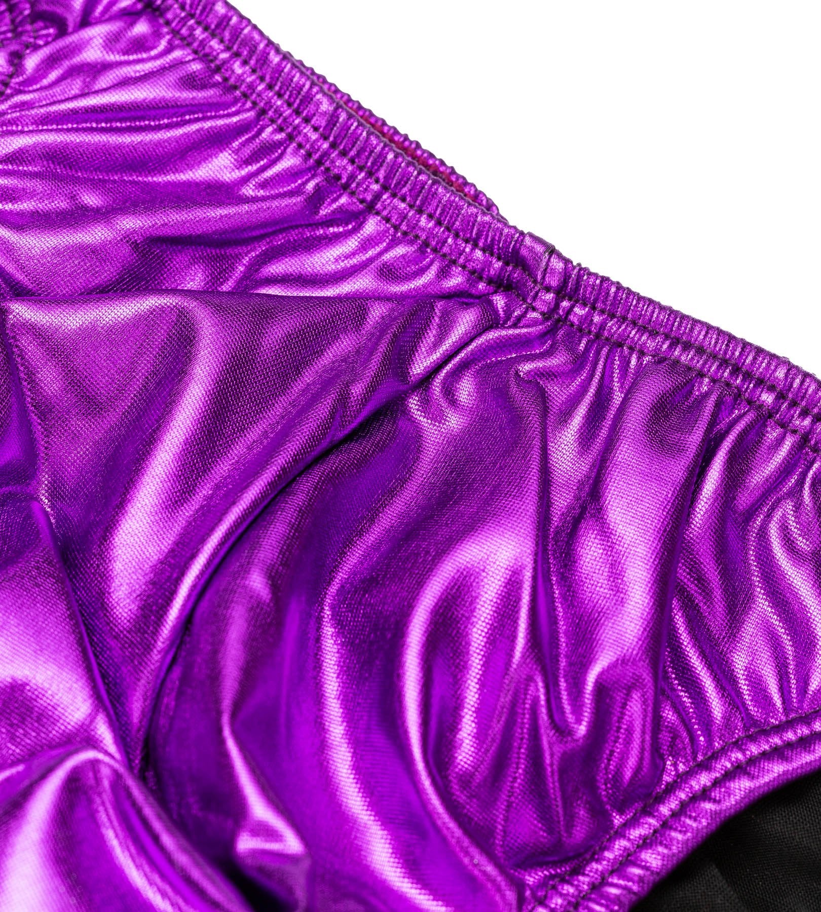 Men's Pro Cut Bodybuilding Posing Trunks Violet Gym Stage | Iron Tanks