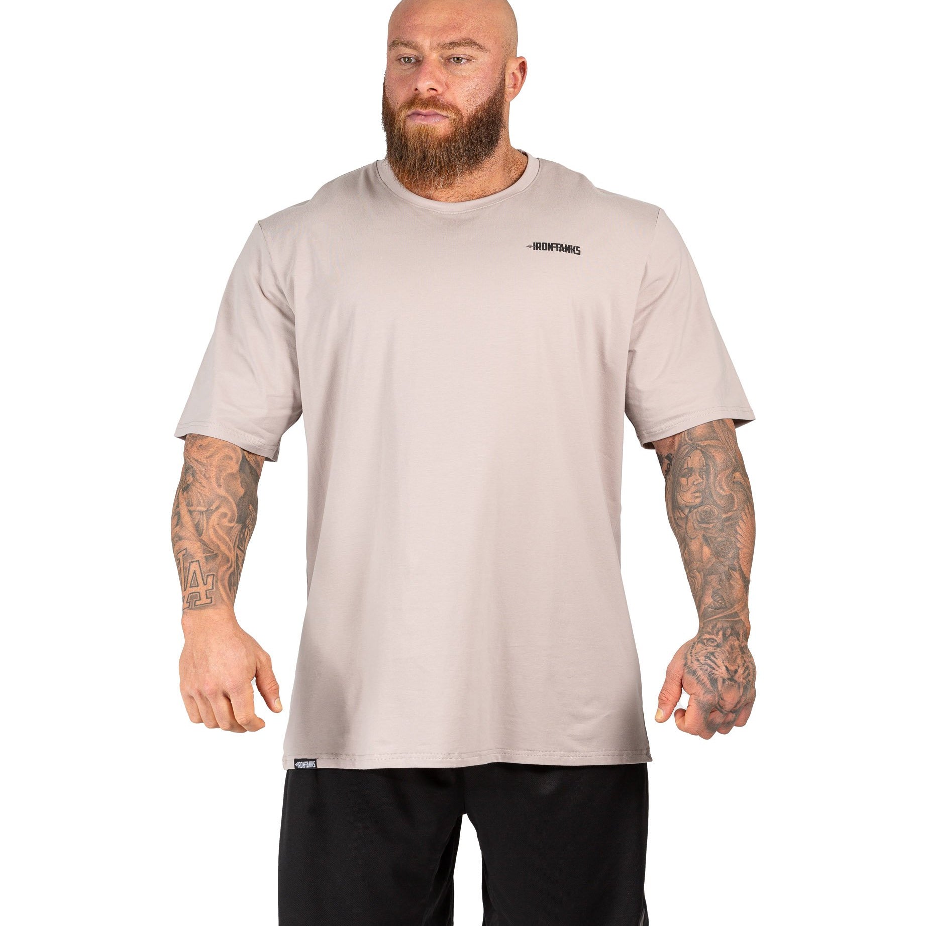 Mens Classic Tee Gym Bodybuilding Workout Top Bone | Iron Tanks