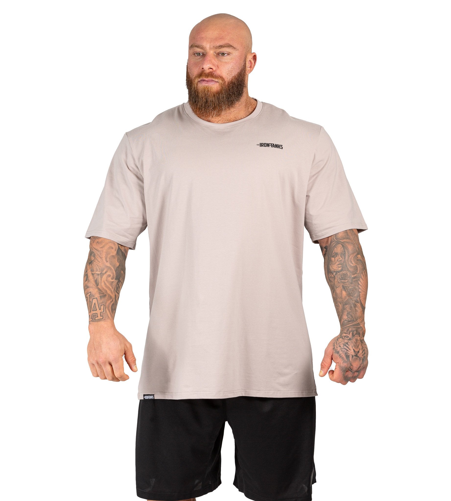 Mens Classic Tee Gym Bodybuilding Workout Top Bone | Iron Tanks