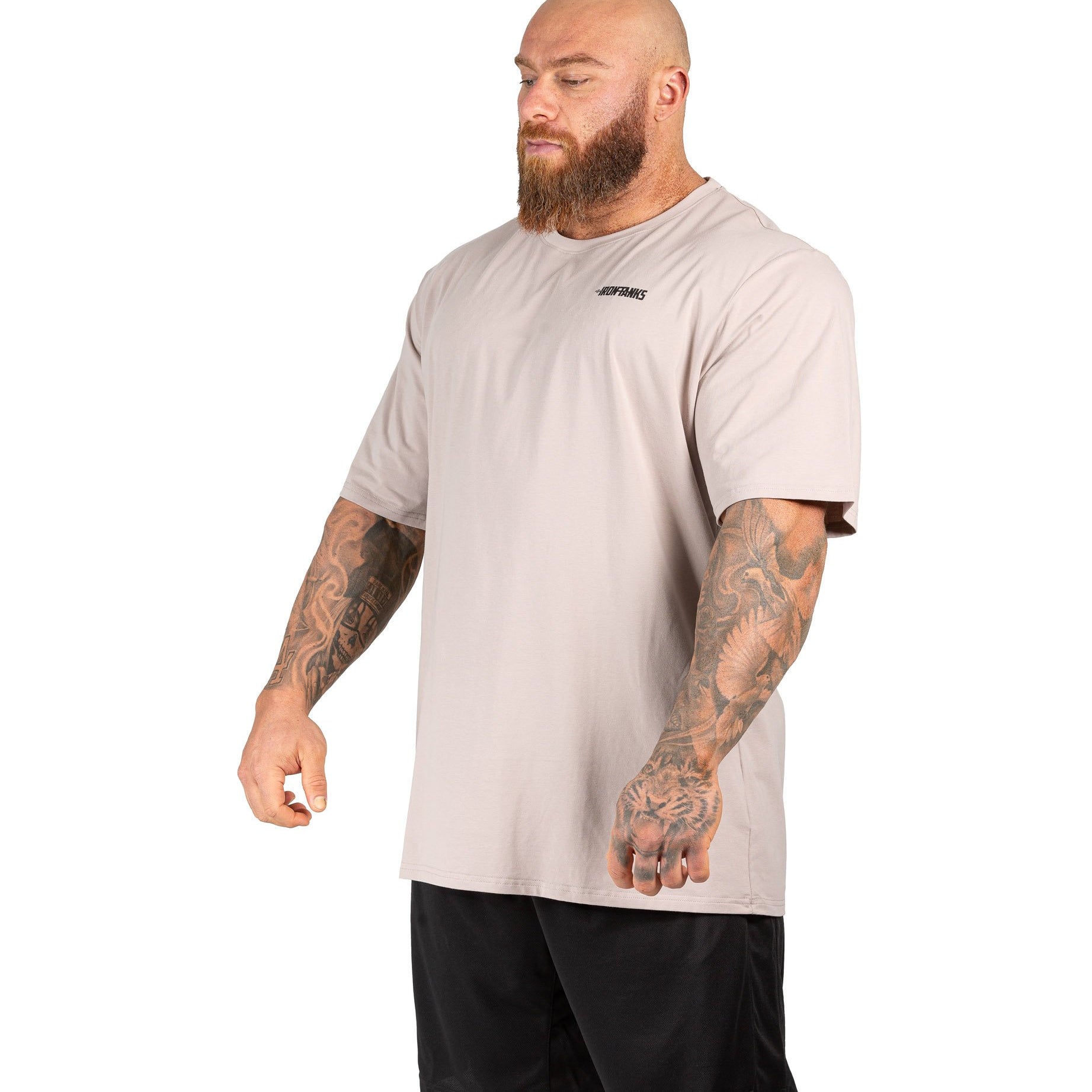 Mens Classic Tee Gym Bodybuilding Workout Top Bone | Iron Tanks
