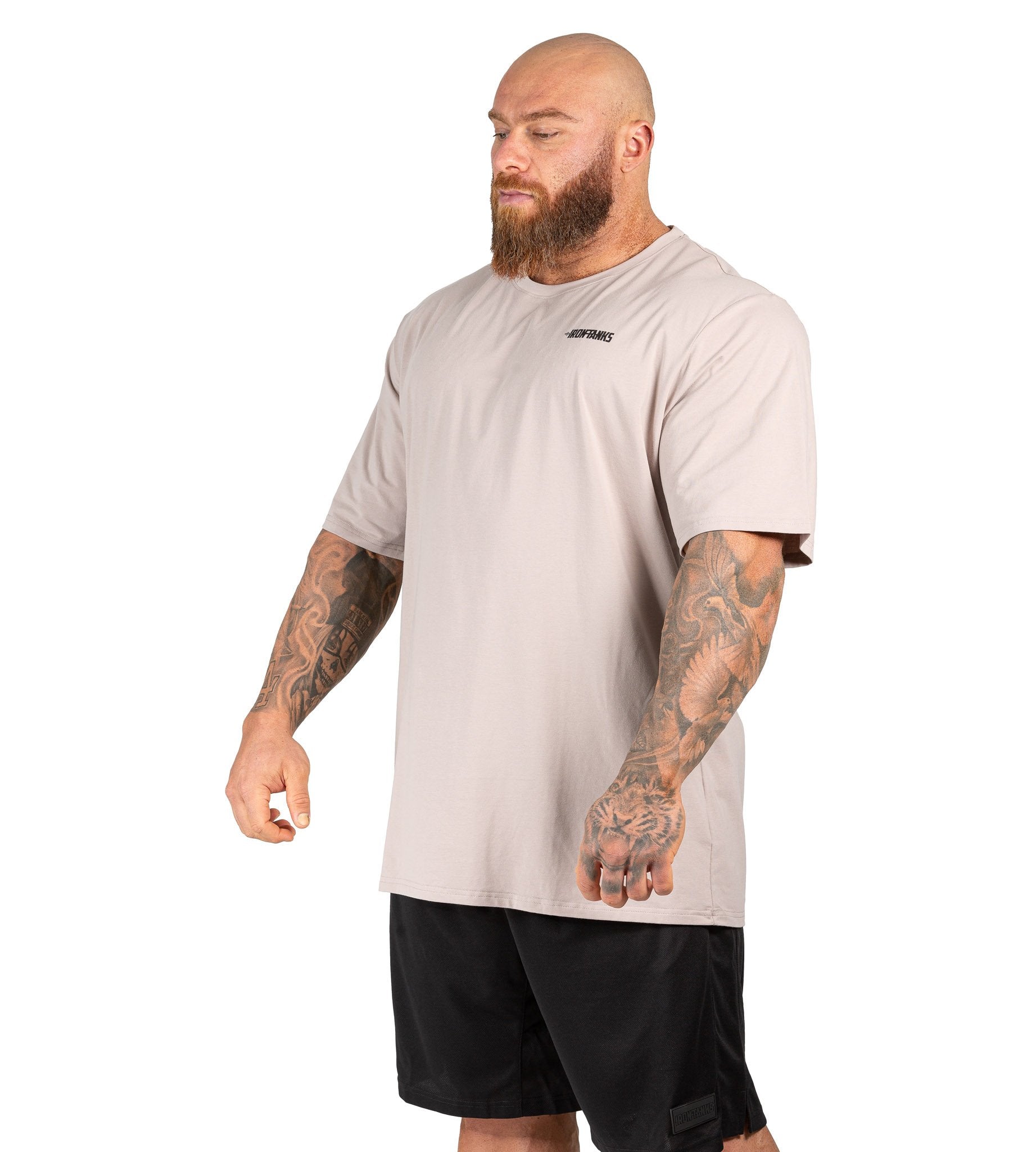 Mens Classic Tee Gym Bodybuilding Workout Top Bone | Iron Tanks