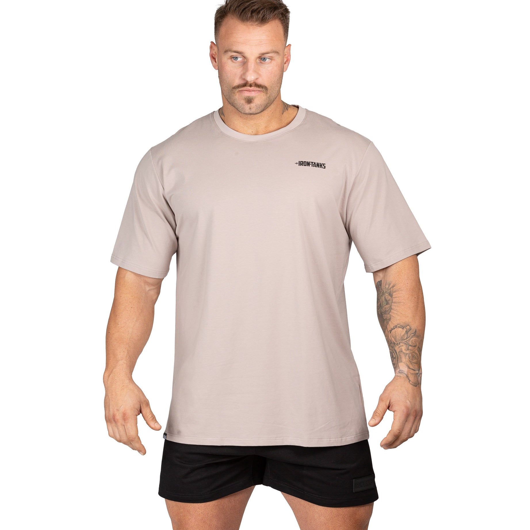 Mens Classic Tee Gym Bodybuilding Workout Top Bone | Iron Tanks
