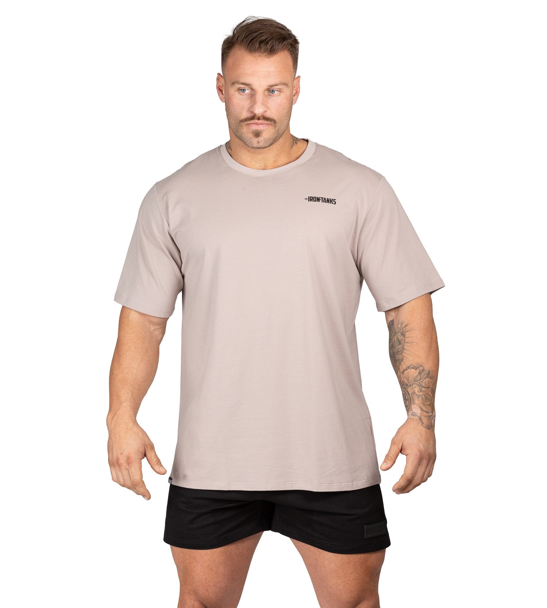 Mens Classic Tee Gym Bodybuilding Workout Top Bone | Iron Tanks