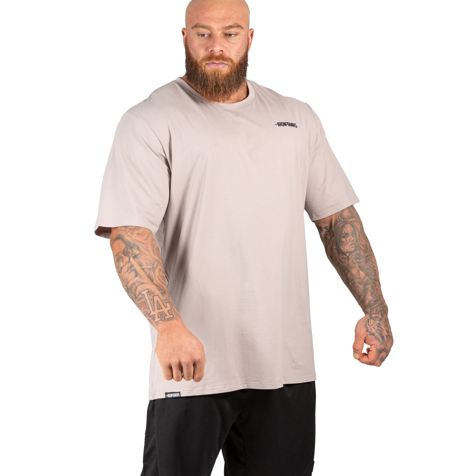 Mens Classic Tee Gym Bodybuilding Workout Top Bone | Iron Tanks