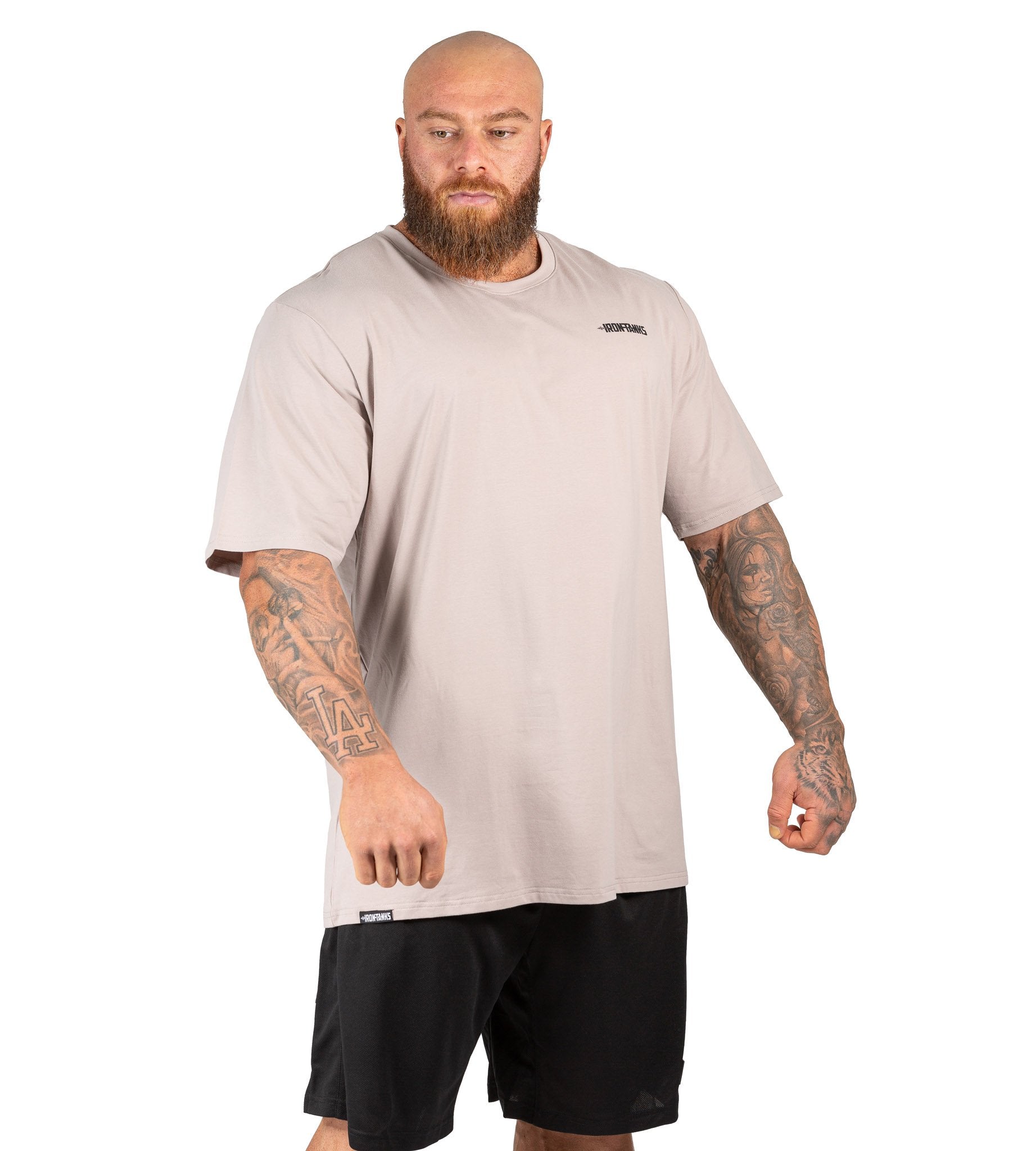 Mens Classic Tee Gym Bodybuilding Workout Top Bone | Iron Tanks