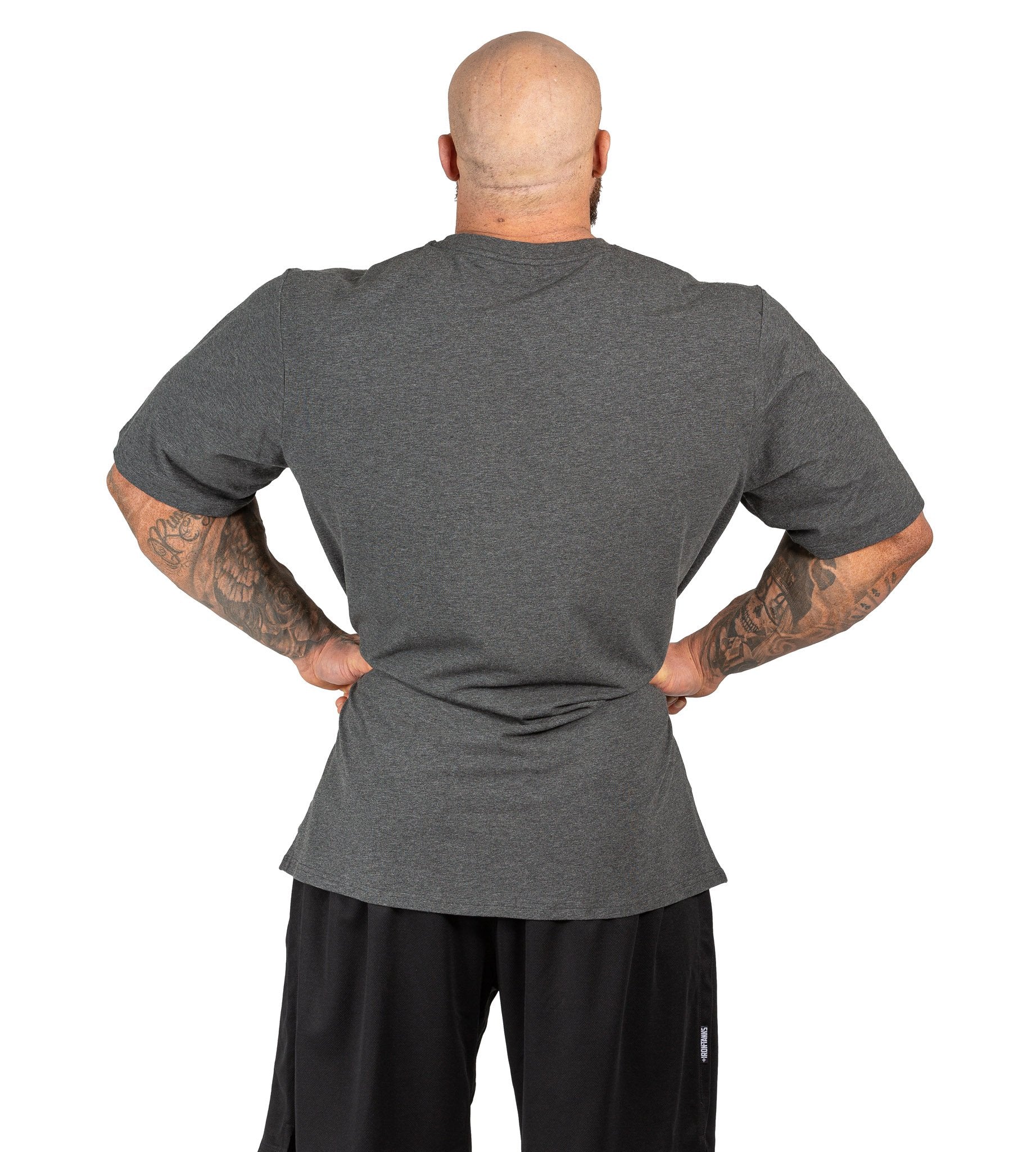 Mens Classic Tee Gym Bodybuilding Workout Top Charcoal | Iron Tanks