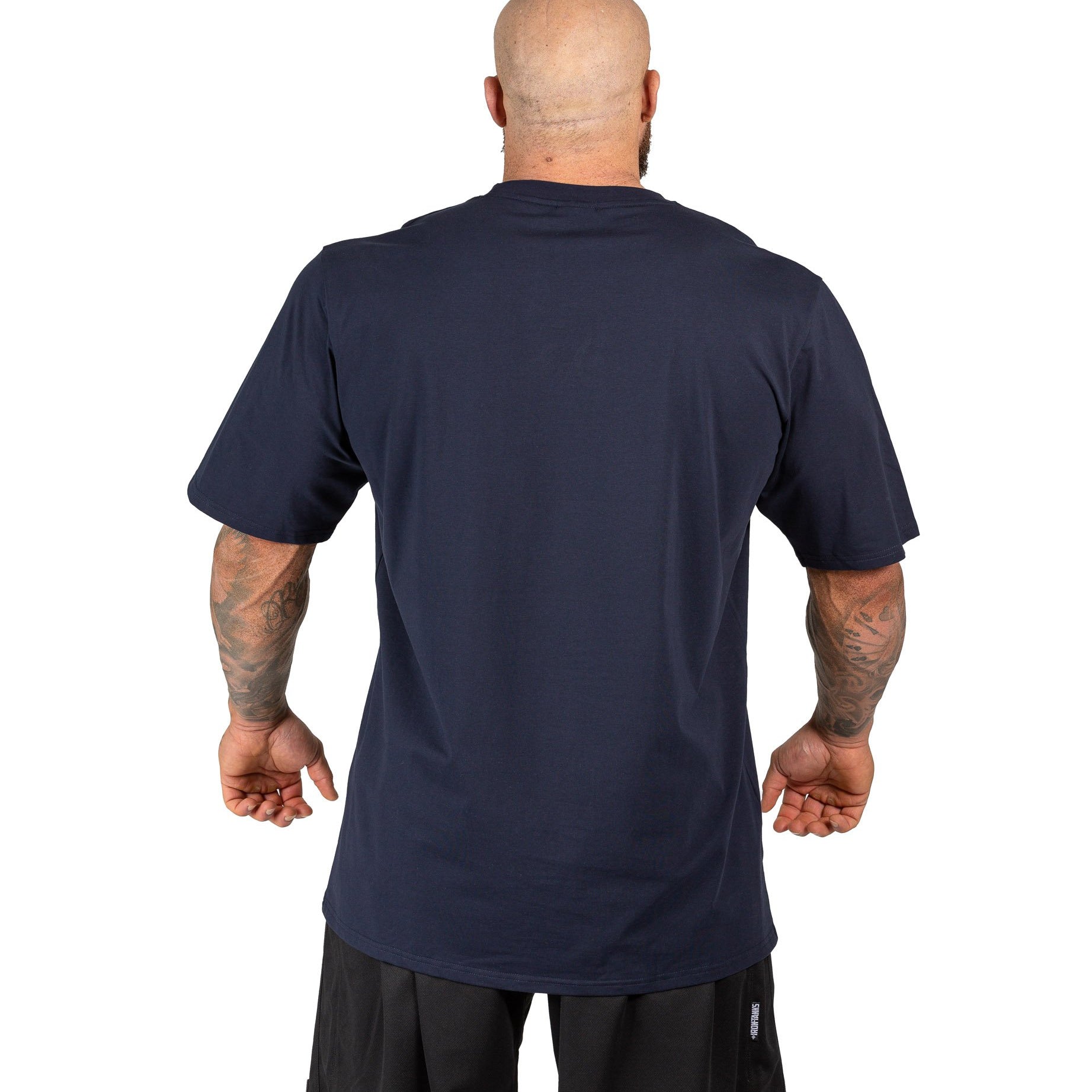 Mens Classic Tee Gym Bodybuilding Workout Top Navy Blue | Iron Tanks