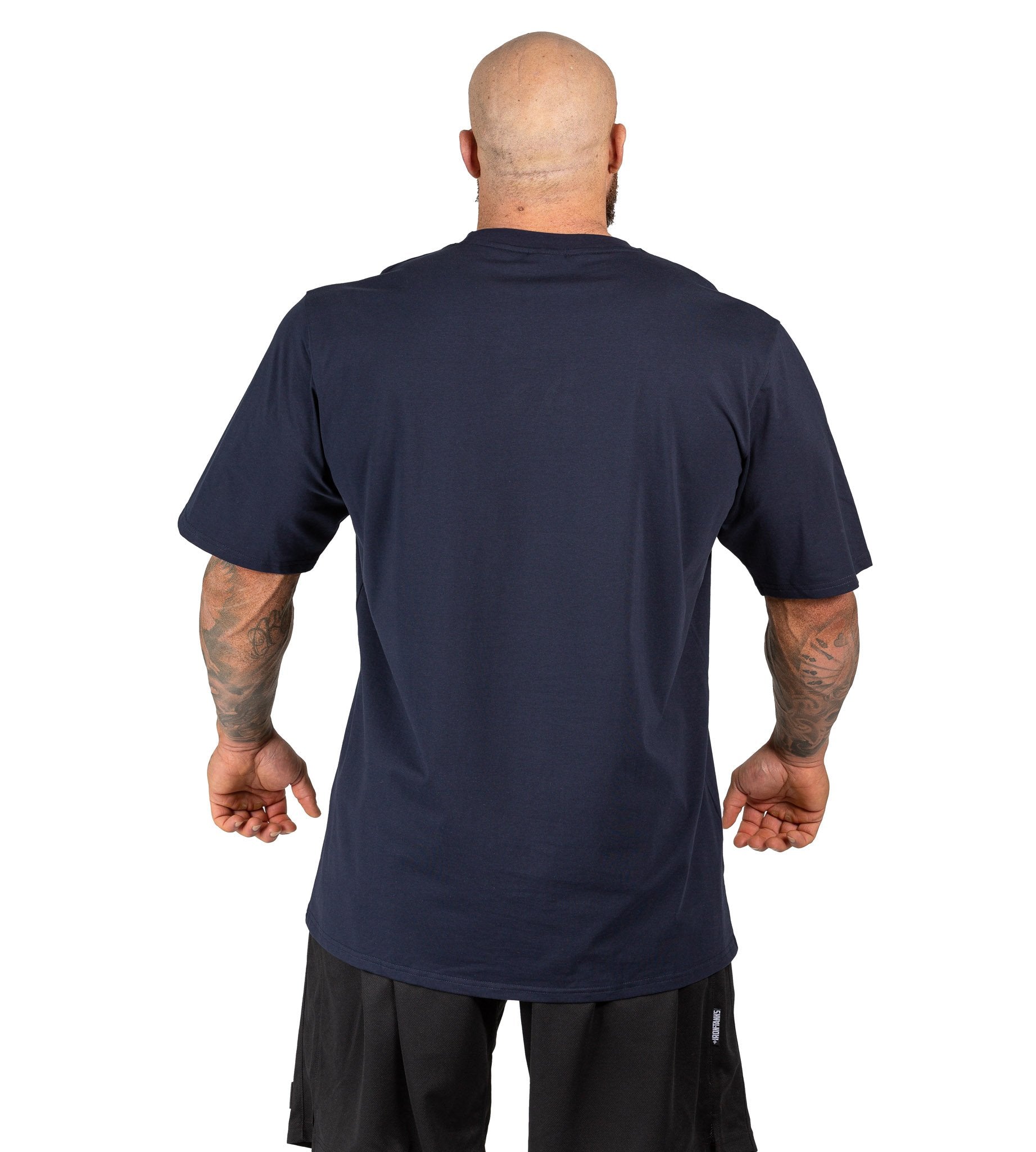 Mens Classic Tee Gym Bodybuilding Workout Top Navy Blue | Iron Tanks