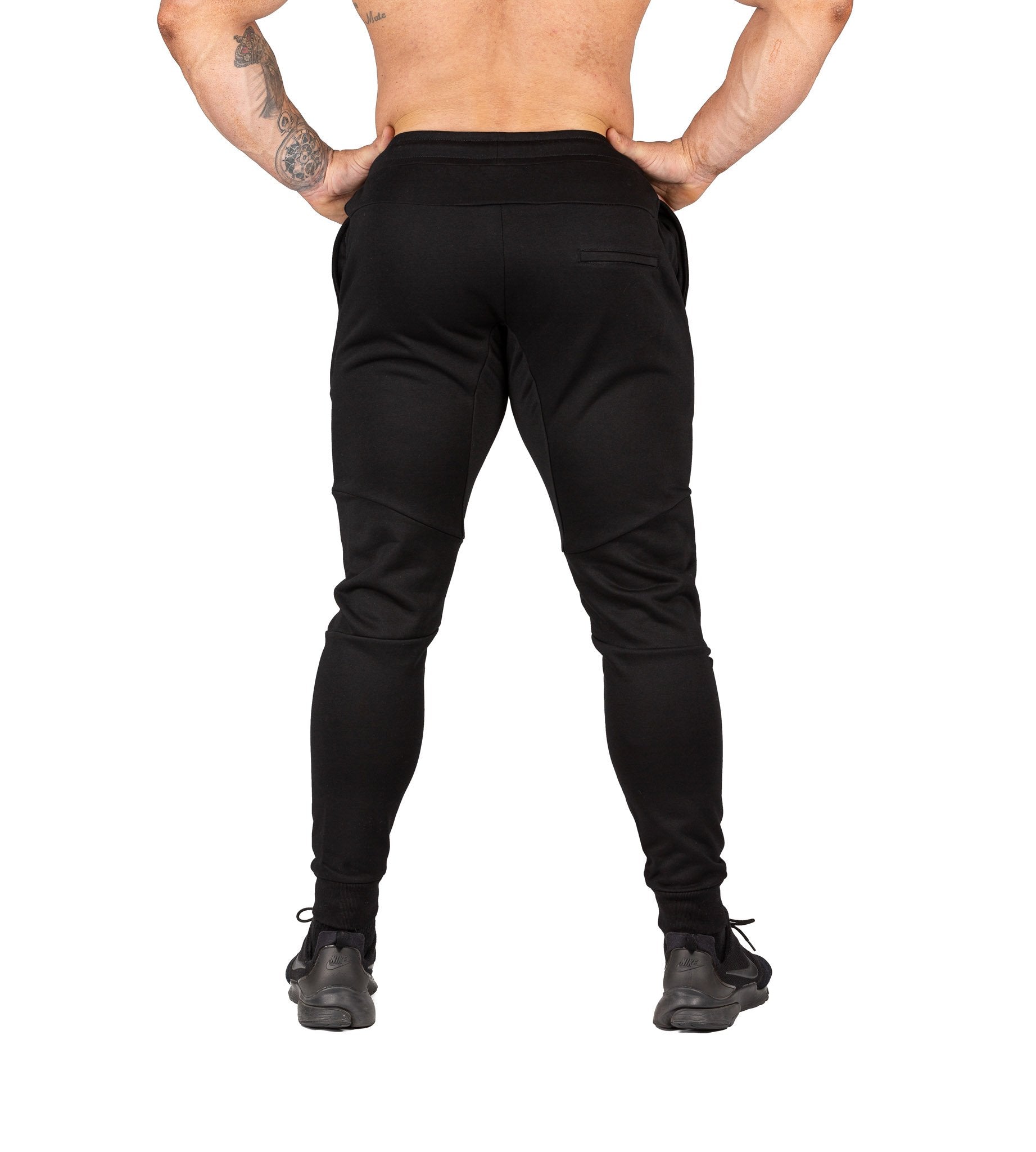 Mens Fusion Gym Pants Black Bodybuilding Workout Training | Iron Tanks