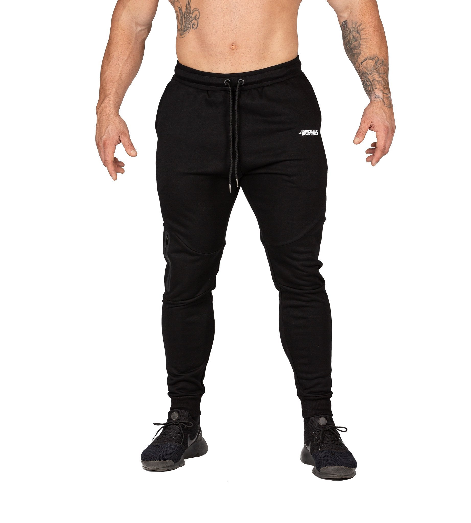Mens Fusion Gym Pants Black Bodybuilding Workout Training | Iron Tanks