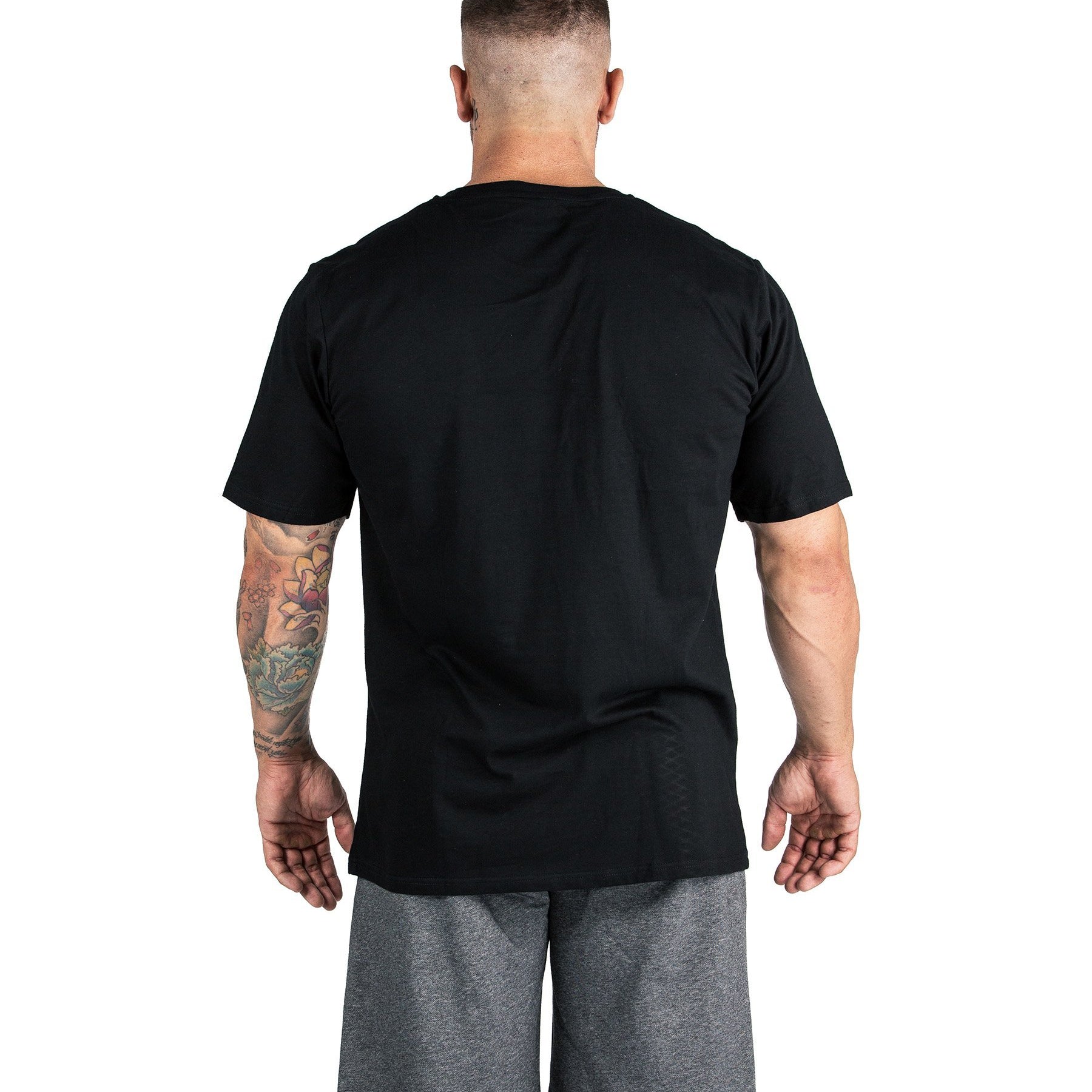 Mens Gym Tee Bodybuilding Workout T-Shirt Oversized Black | Iron Tanks