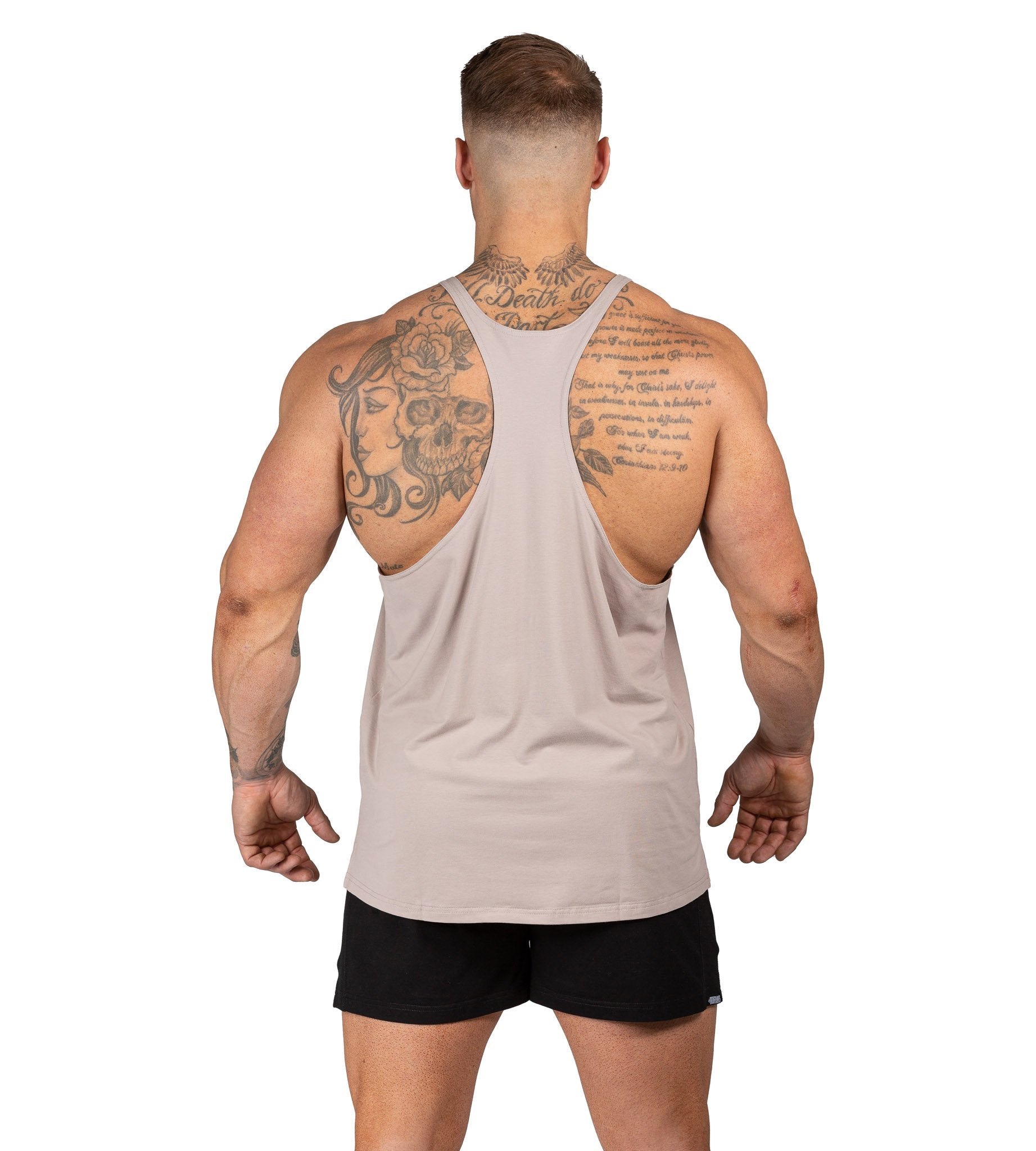 Mens Marauder Stringer Singlet Bone Gym Training Top | Iron Tanks