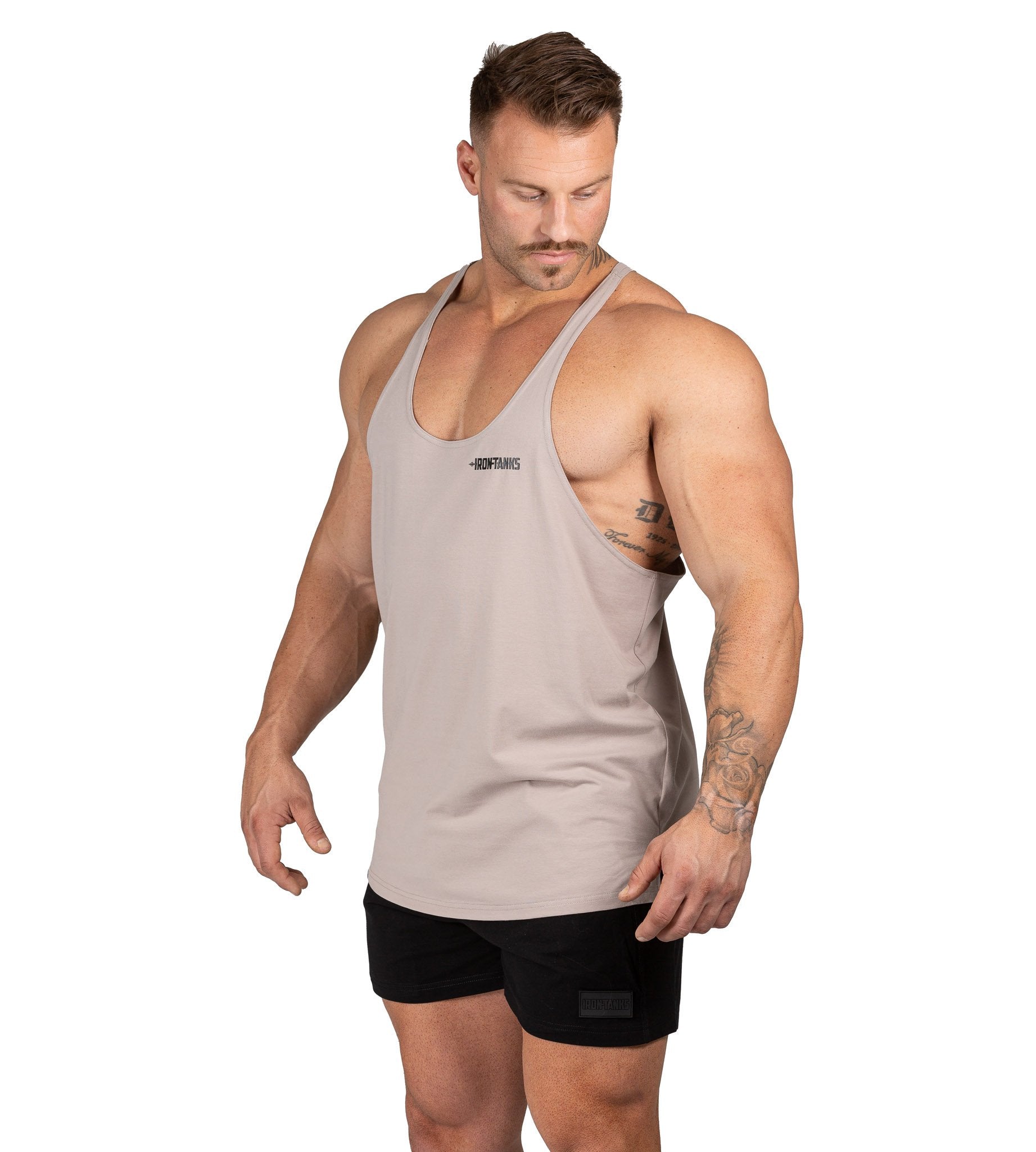 Mens Marauder Stringer Singlet Bone Gym Training Top | Iron Tanks