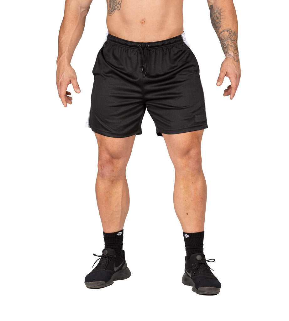 Mens Mesh Gym Shorts Black Bodybuilding Training Squats | Iron Tanks