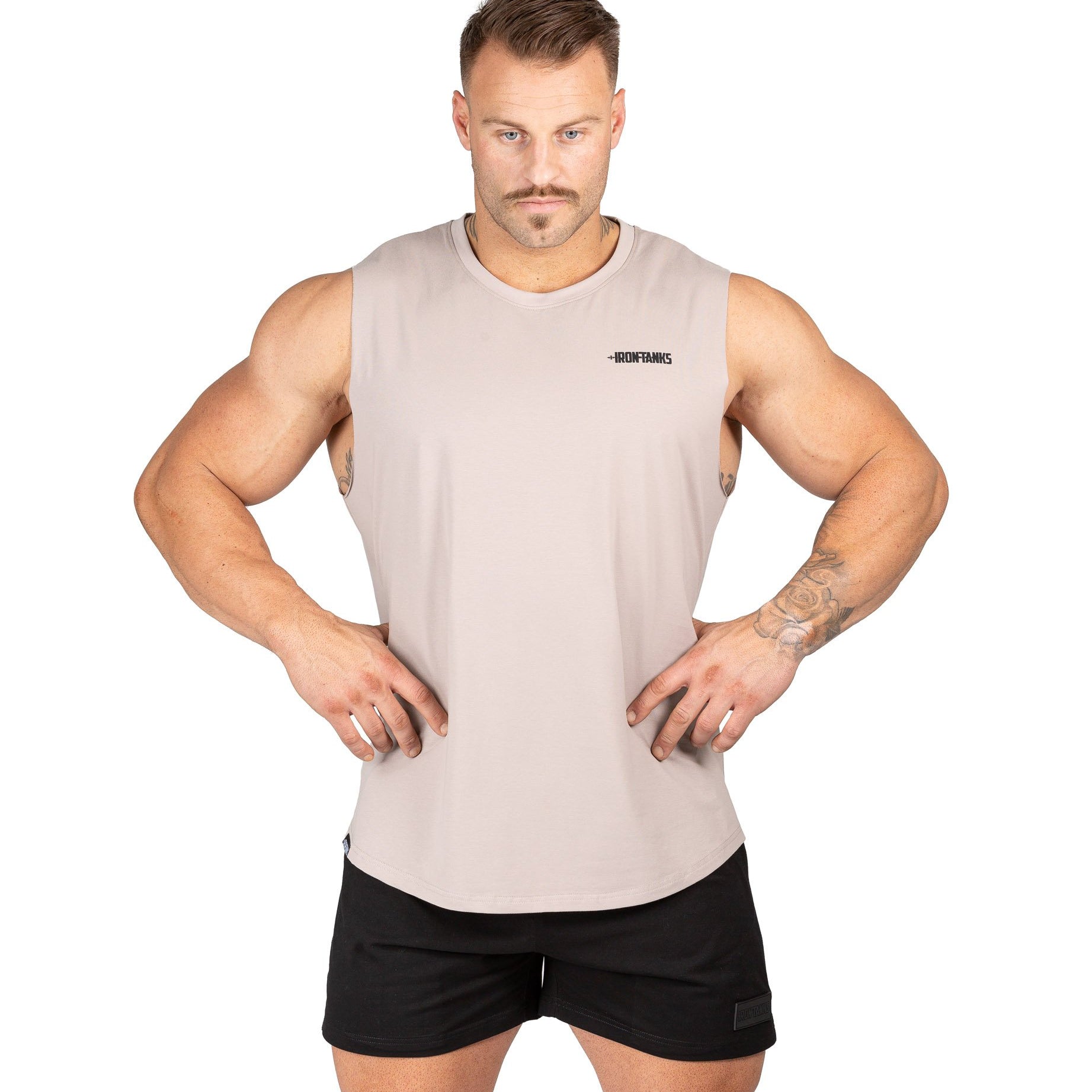 Mens Muscle Gym Singlet Tank Bodybuilding Shirt Bone Iron Tanks