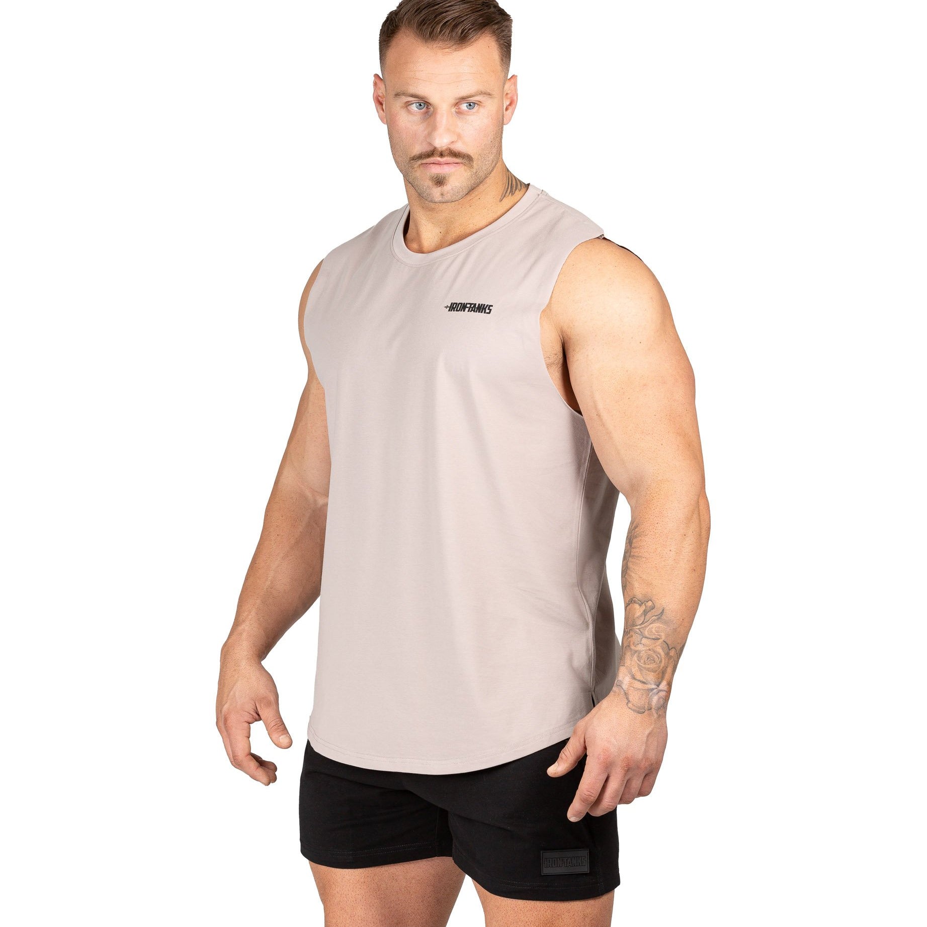 Mens Muscle Gym Singlet Tank Bodybuilding Shirt Bone Iron Tanks