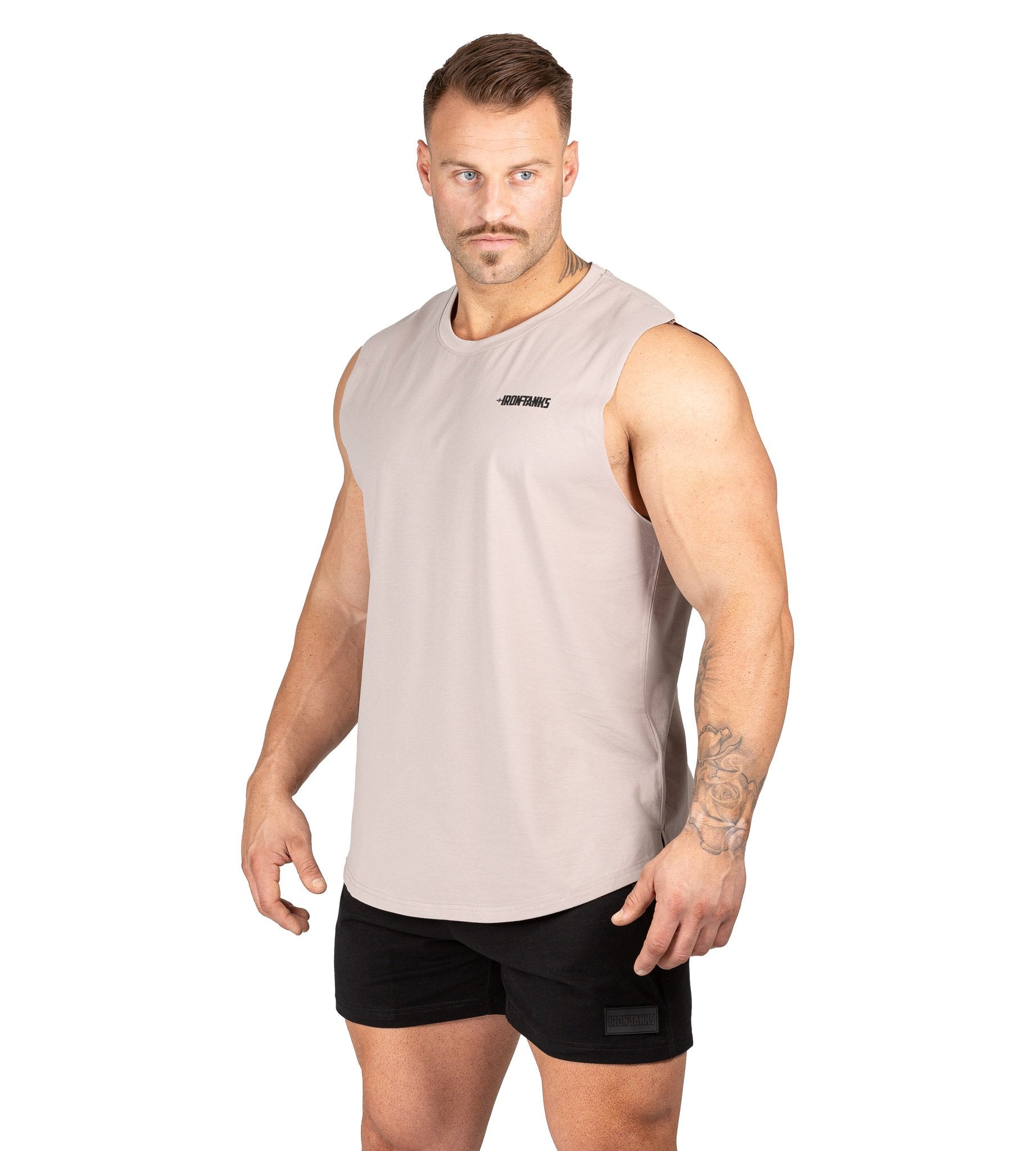 Mens Muscle Gym Singlet Tank Bodybuilding Shirt Bone Iron Tanks