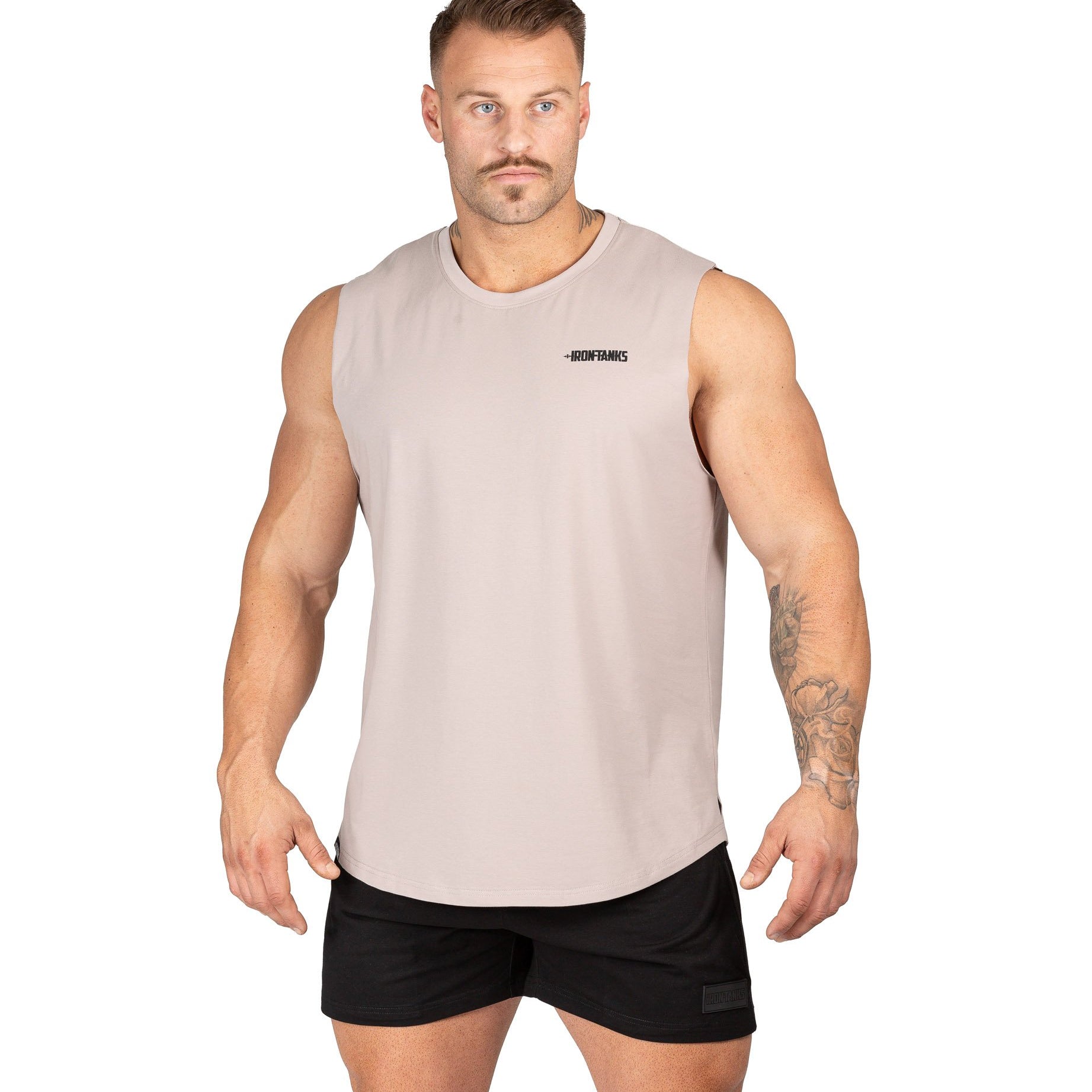 Mens Muscle Gym Singlet Tank Bodybuilding Shirt Bone Iron Tanks