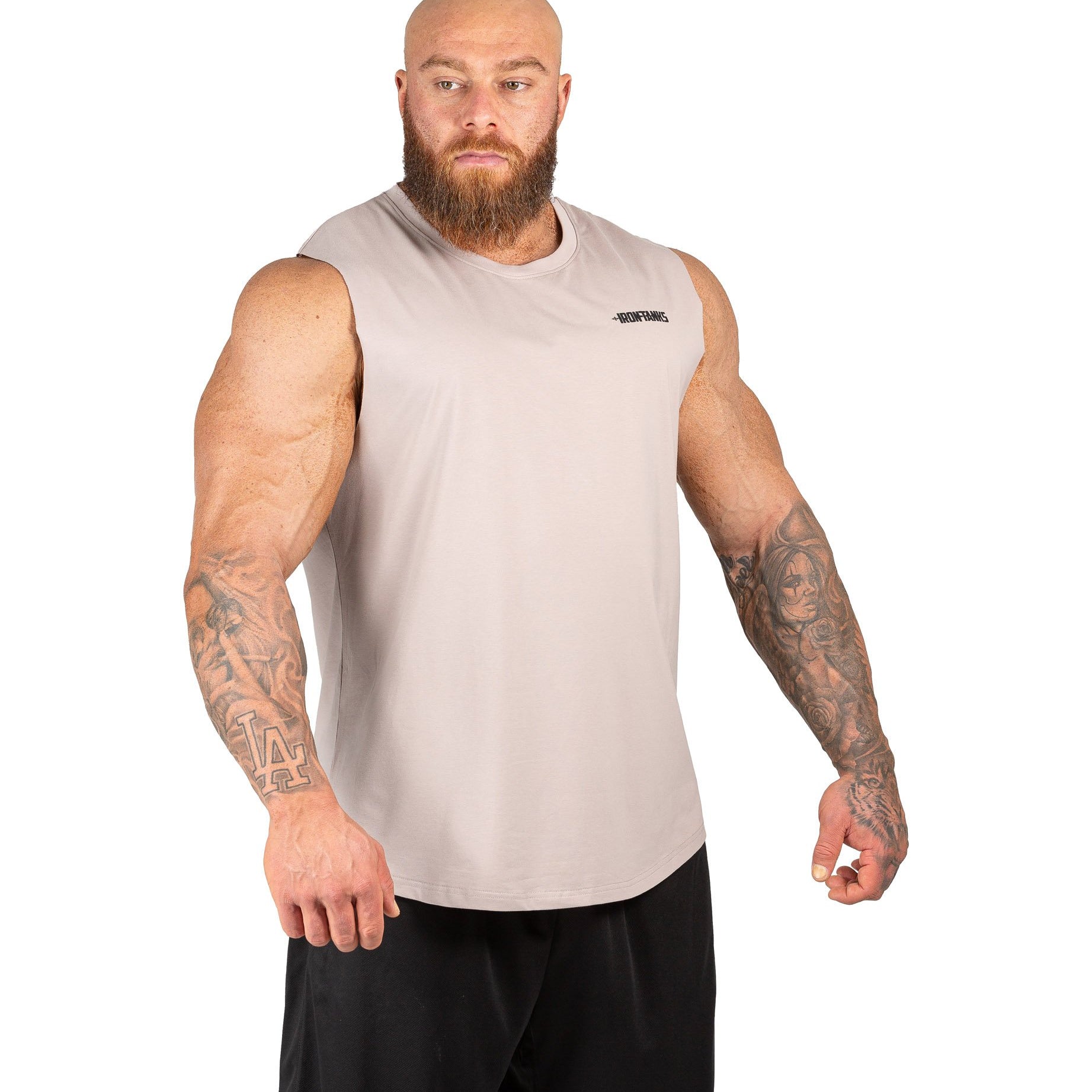 Mens Muscle Gym Singlet Tank Bodybuilding Shirt Bone Iron Tanks