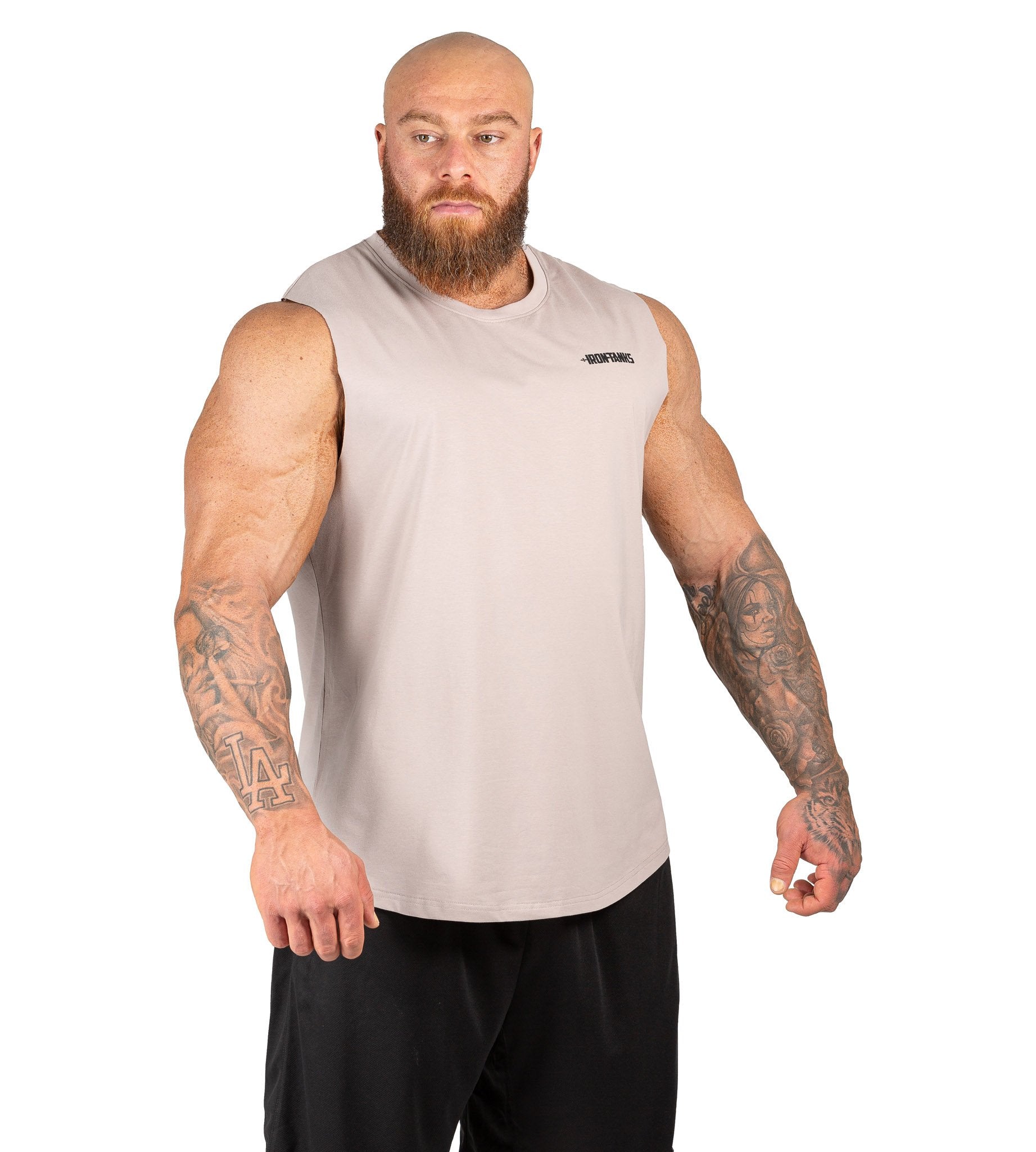 Mens Muscle Gym Singlet Tank Bodybuilding Shirt Bone Iron Tanks