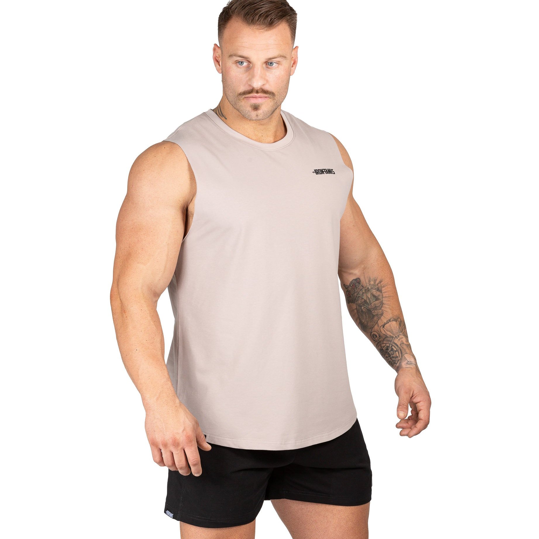 Mens Muscle Gym Singlet Tank Bodybuilding Shirt Bone Iron Tanks