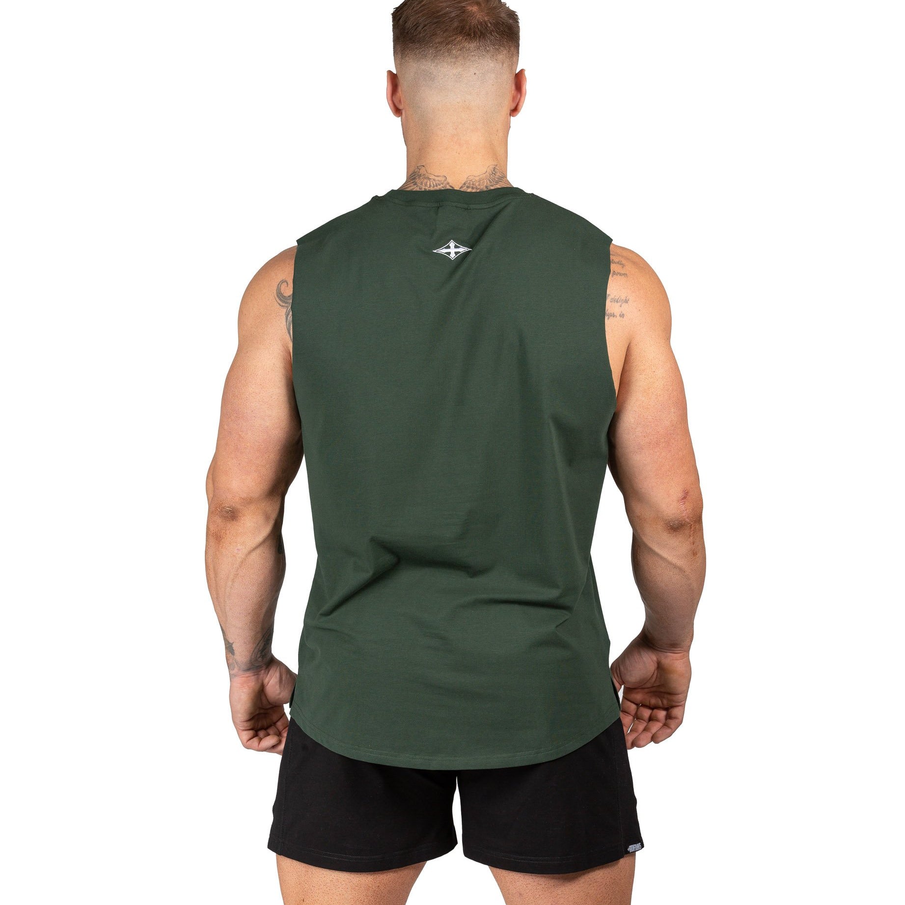 Mens Muscle Gym Singlet Tank Bodybuilding Shirt Khaki Green Iron Tanks