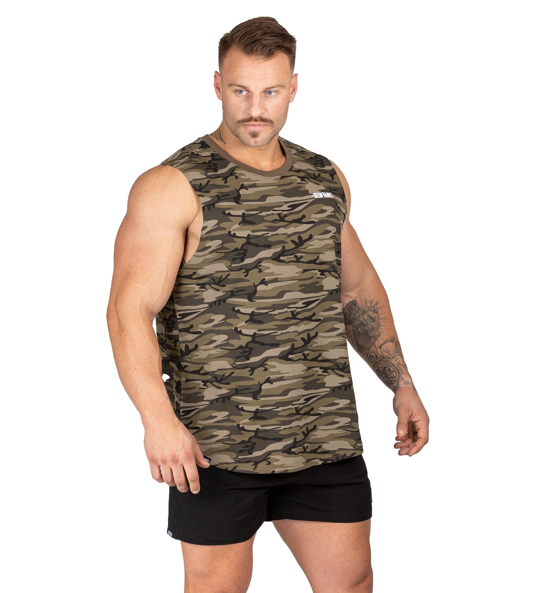 Mens Muscle Tank Camo Gym Bodybuilding Workout Singlet | Iron Tanks