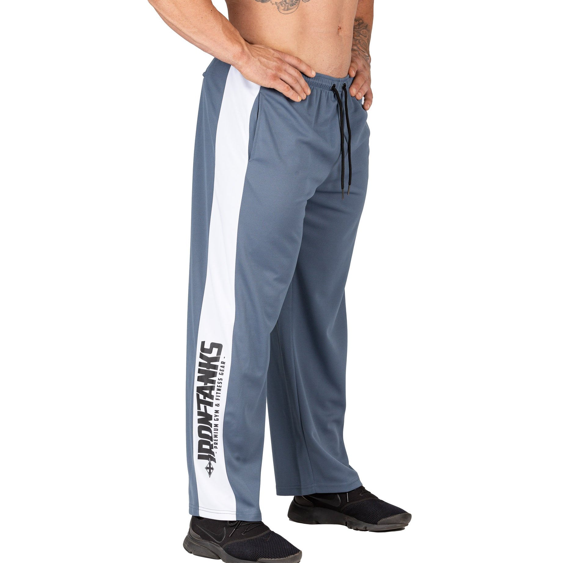 Mens Tracksuit Pants Bodybuilding Gym Workout Grey | Iron Tanks