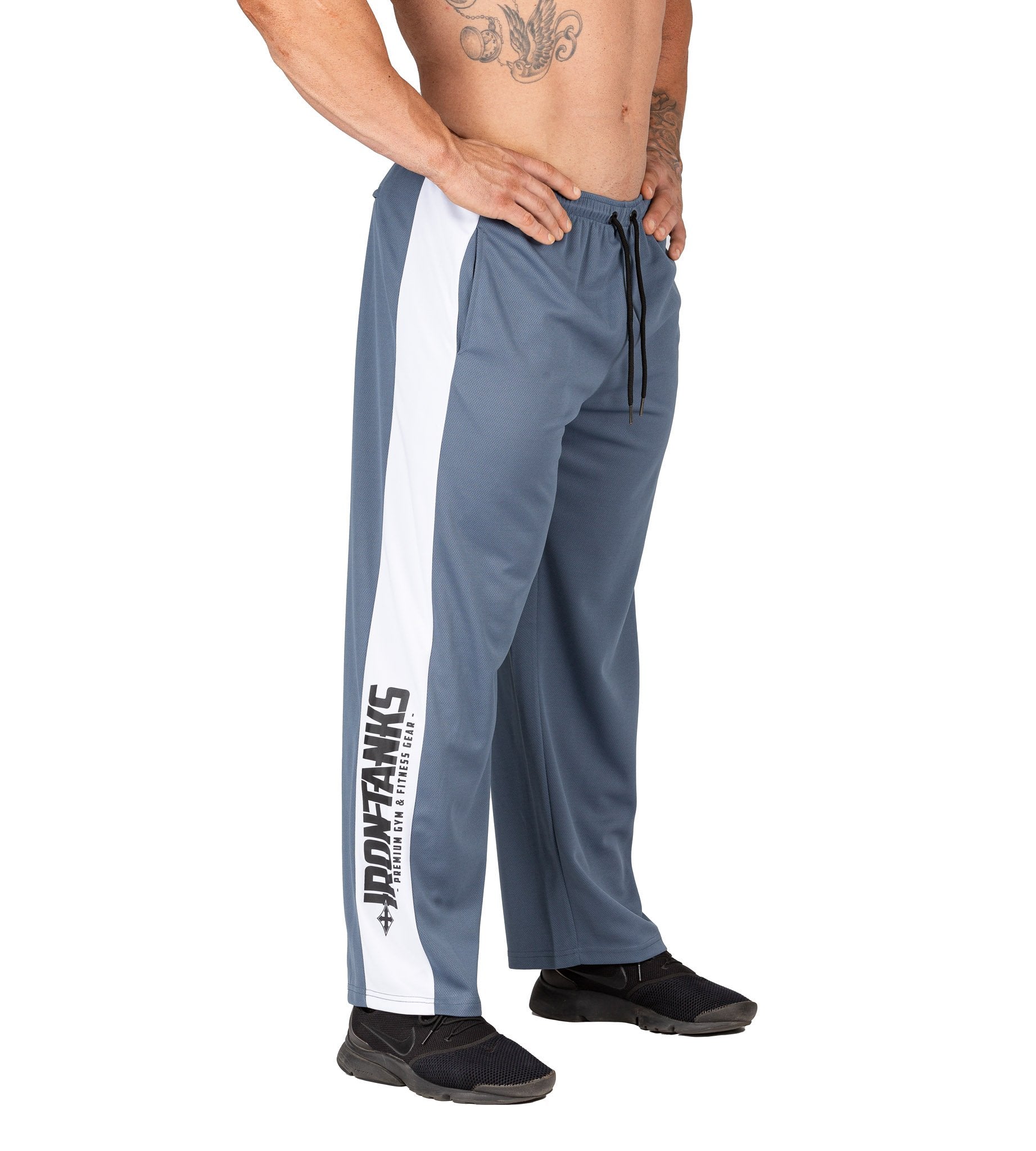 Mens Tracksuit Pants Bodybuilding Gym Workout Grey | Iron Tanks