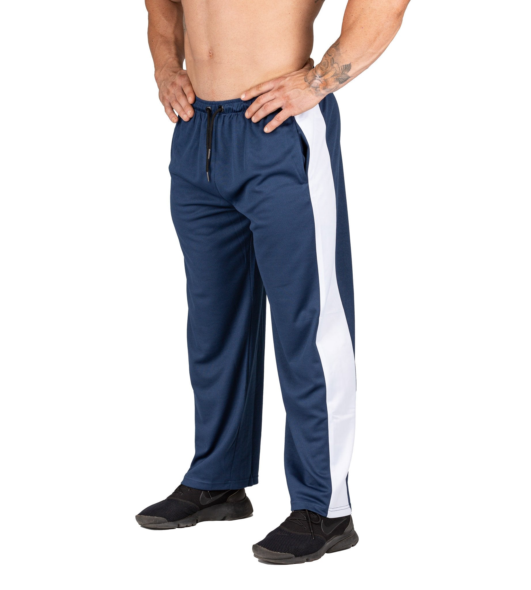 Mens Tracksuit Pants Bodybuilding Gym Workout Navy Blue | Iron Tanks