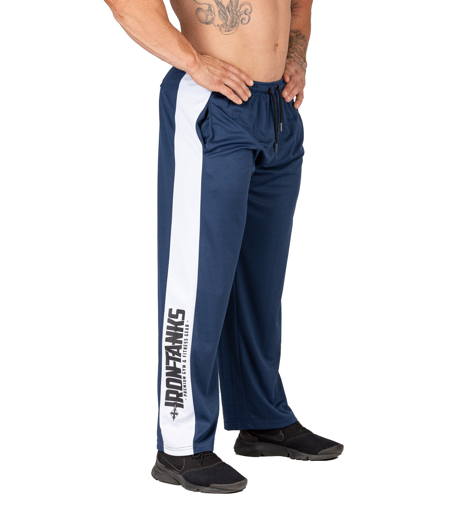 Mens Tracksuit Pants Bodybuilding Gym Workout Navy Blue | Iron Tanks