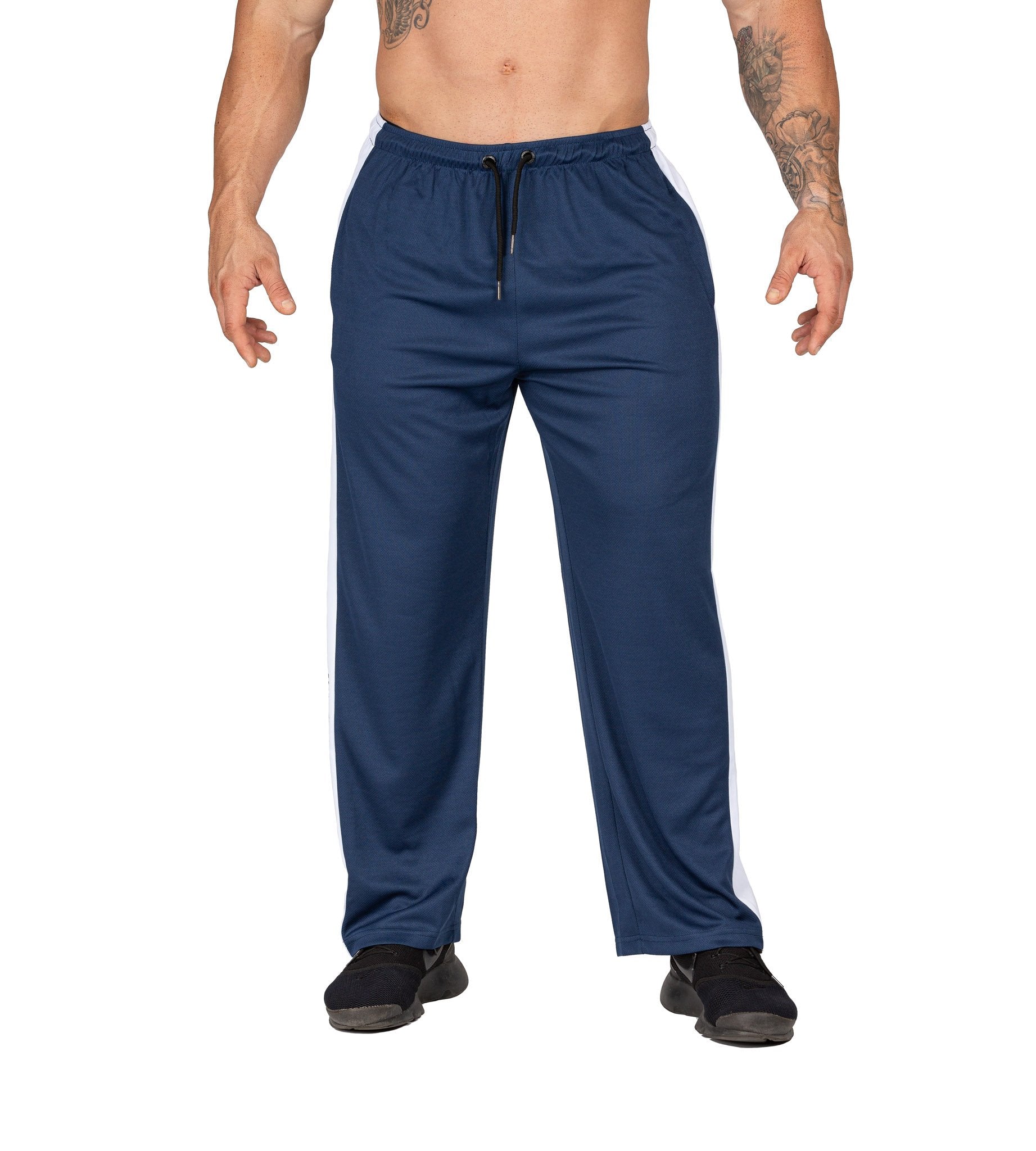 Mens Tracksuit Pants Bodybuilding Gym Workout Navy Blue | Iron Tanks