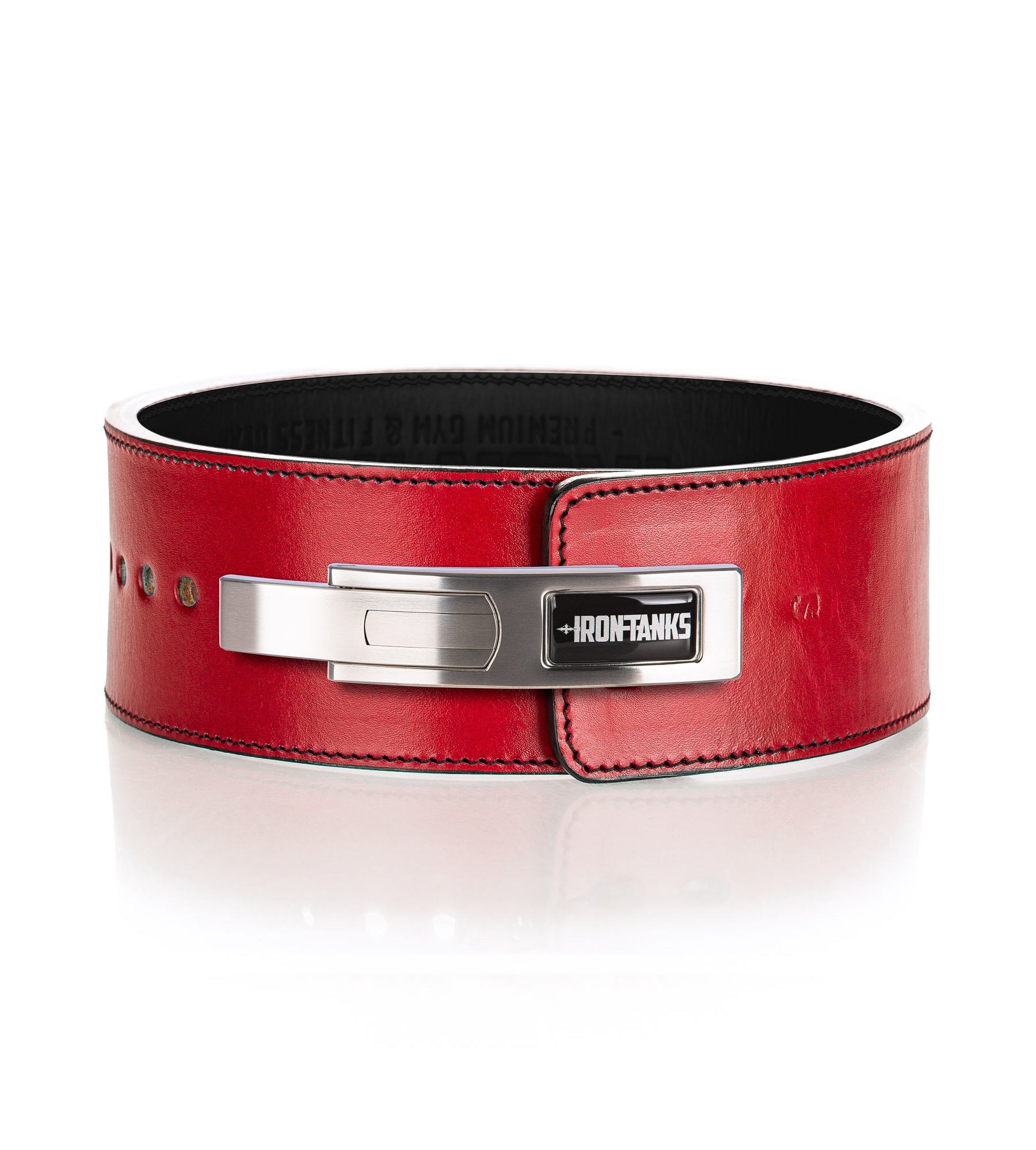 Quake 10mm Lever Powerlifting Belt Black Gym Weightlifting Iron Tanks