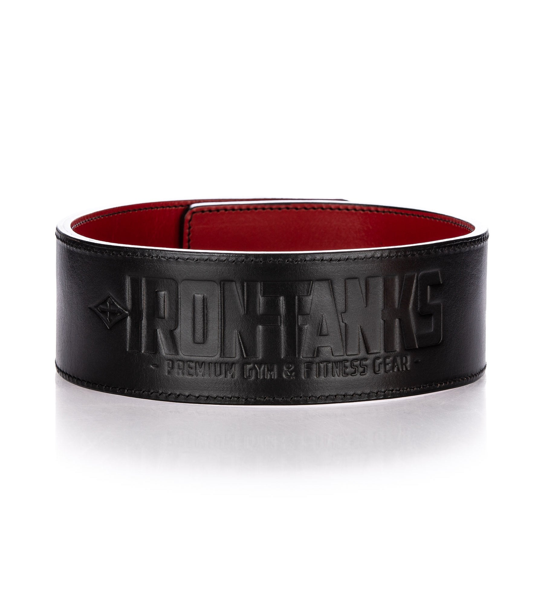 Quake 13mm Lever Powerlifting Belt Red Gym Weightlifting Iron Tanks