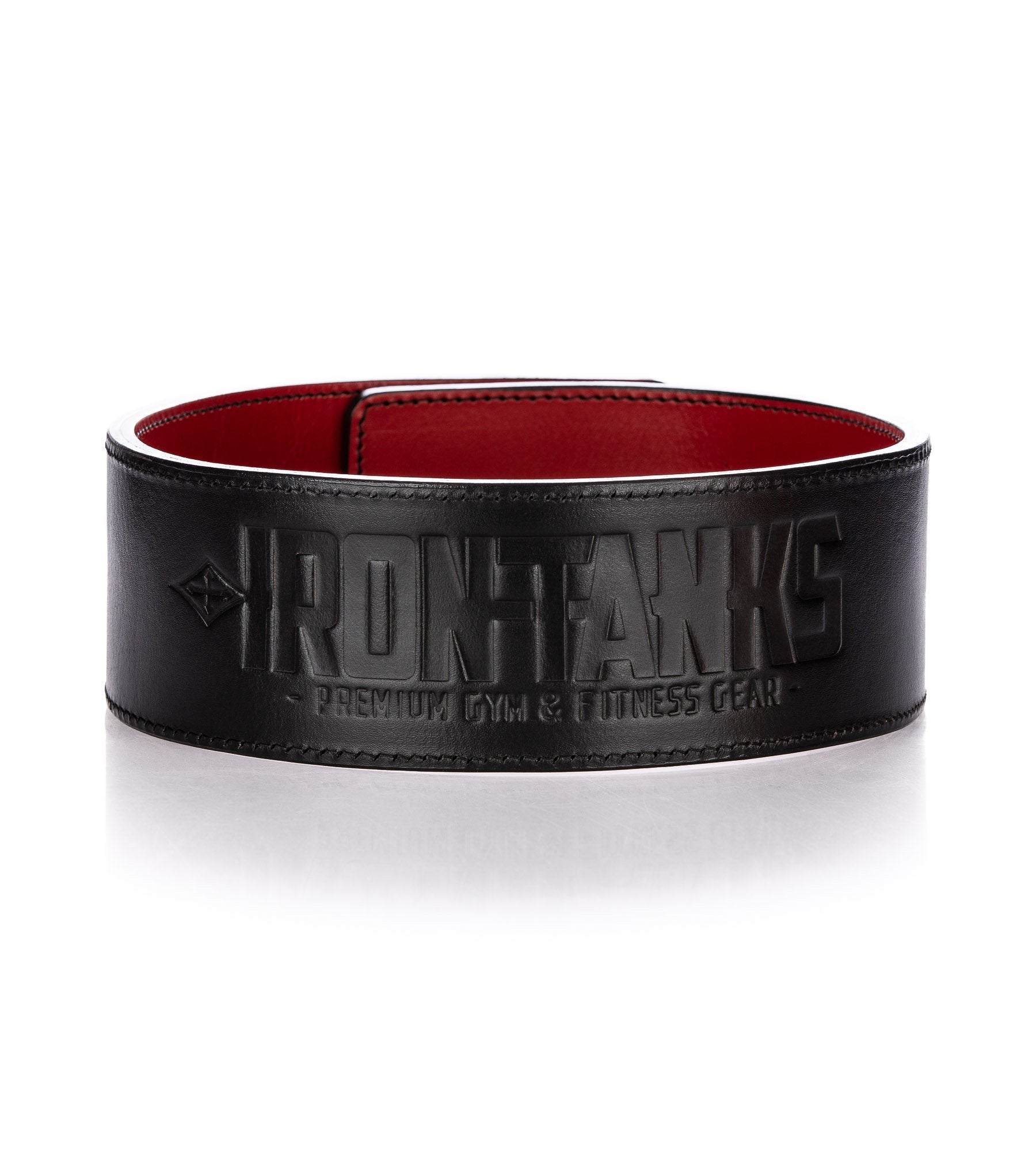 Quake 13mm Lever Powerlifting Belt Red Gym Weightlifting Iron Tanks