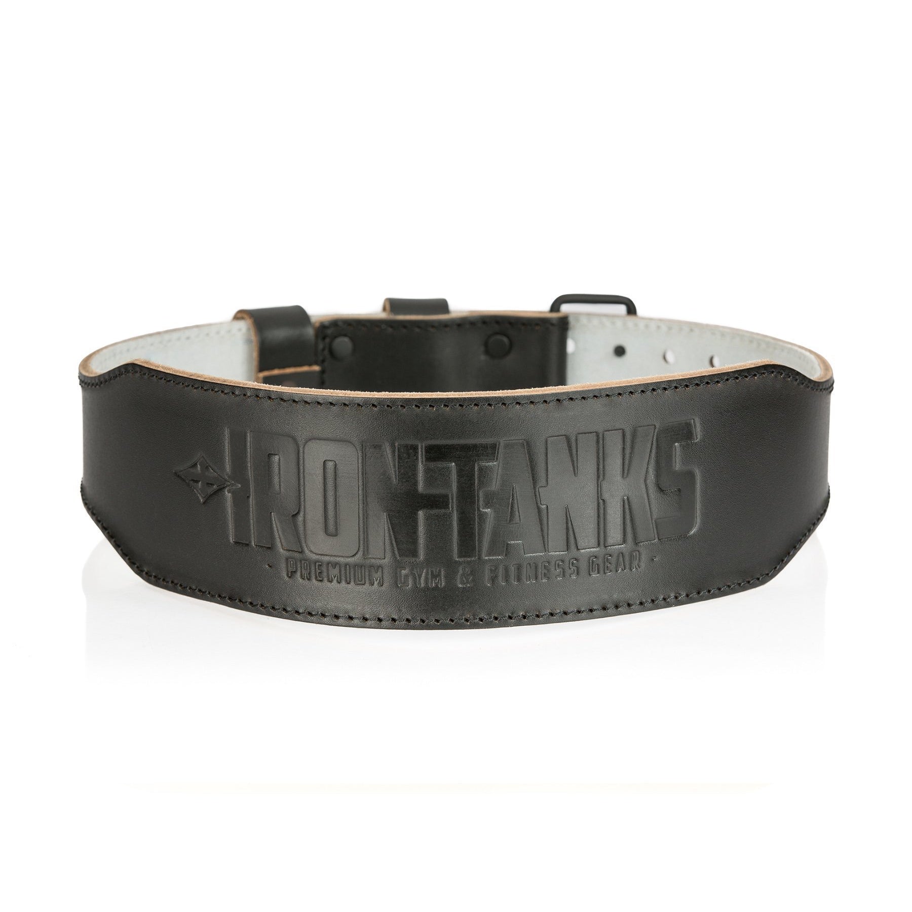 Spartan 4" Olympic Weightlifting Belt Black Bodybuilding | Iron Tanks