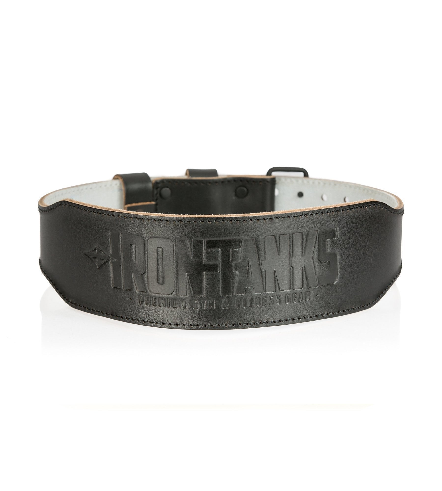 Spartan 4" Olympic Weightlifting Belt Black Bodybuilding | Iron Tanks