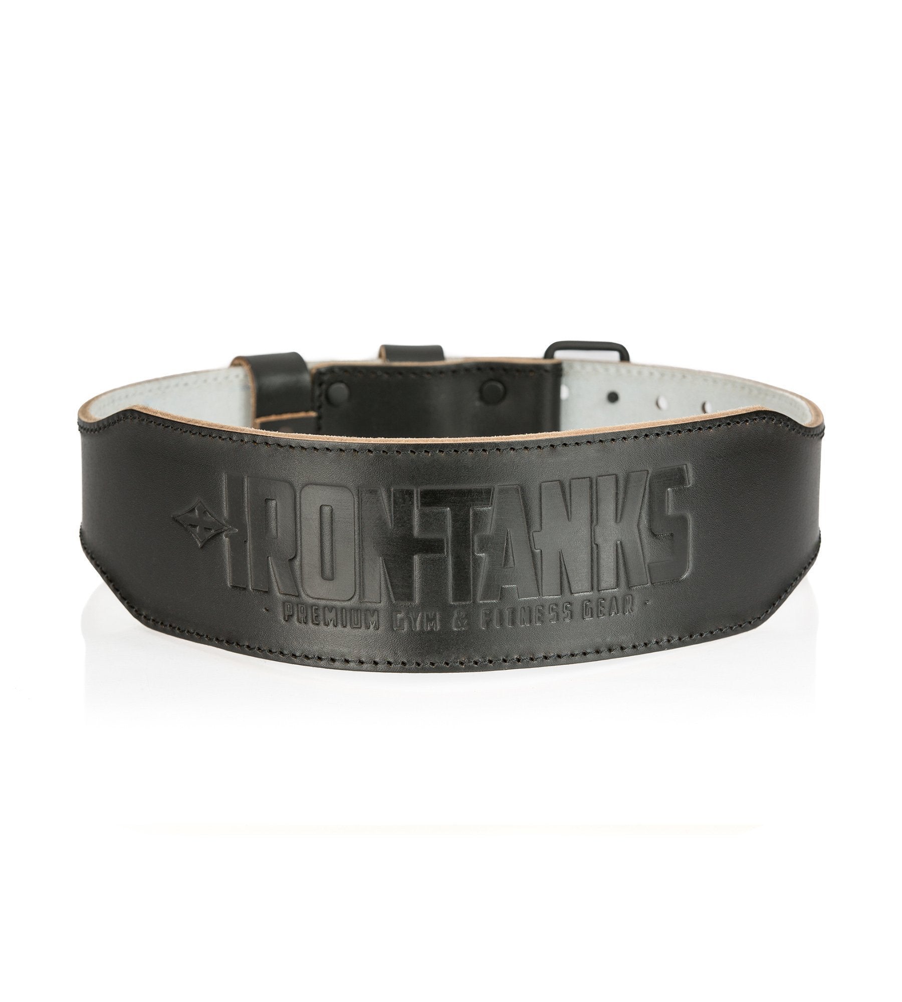 Spartan 4" Olympic Weightlifting Belt Black Bodybuilding | Iron Tanks