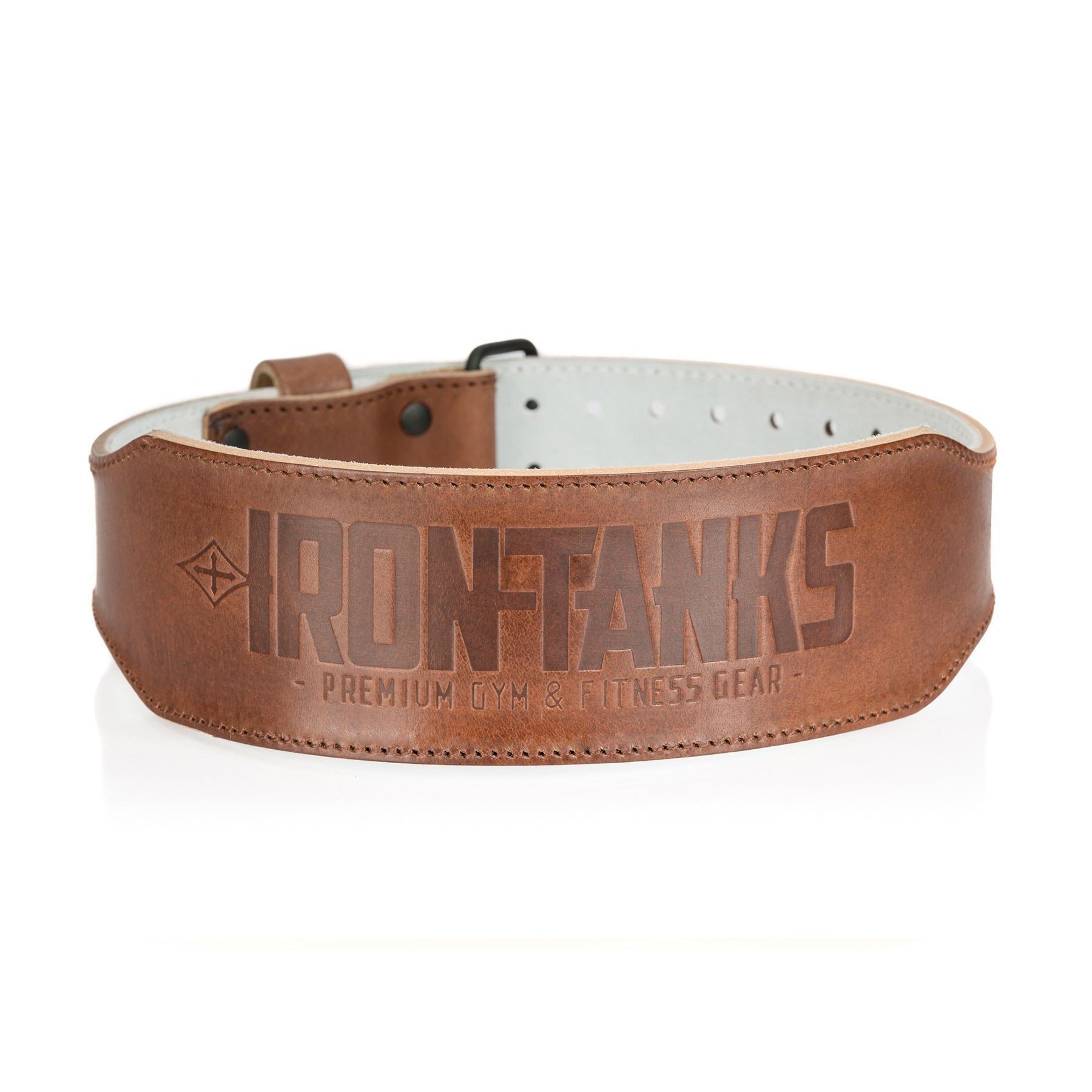Spartan 4" Olympic Weightlifting Belt Tan Gym Bodybuilding Iron Tanks
