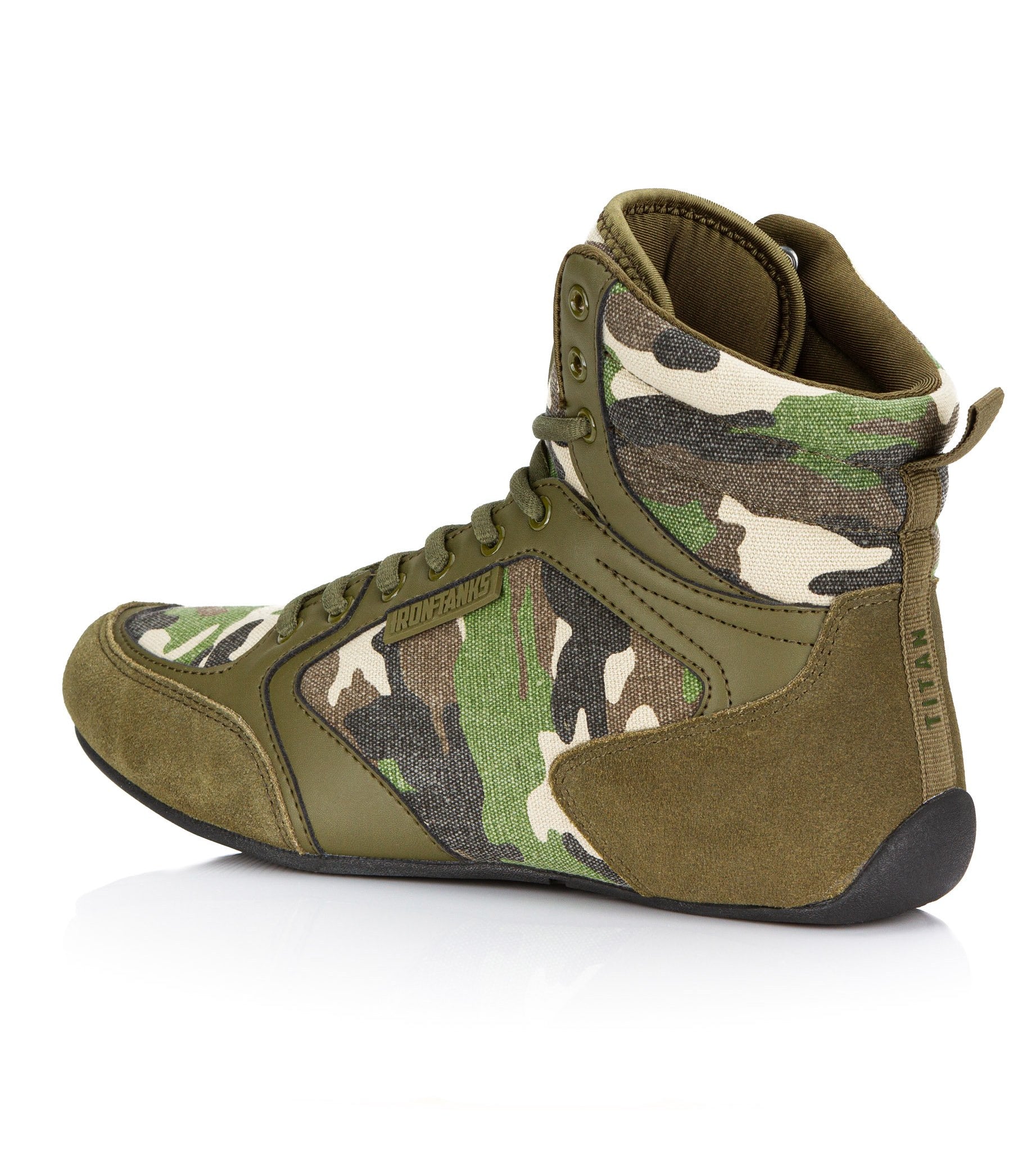 Titan Gym Shoes Camo Weightlifting Bodybuilding Deadlift | Iron Tanks